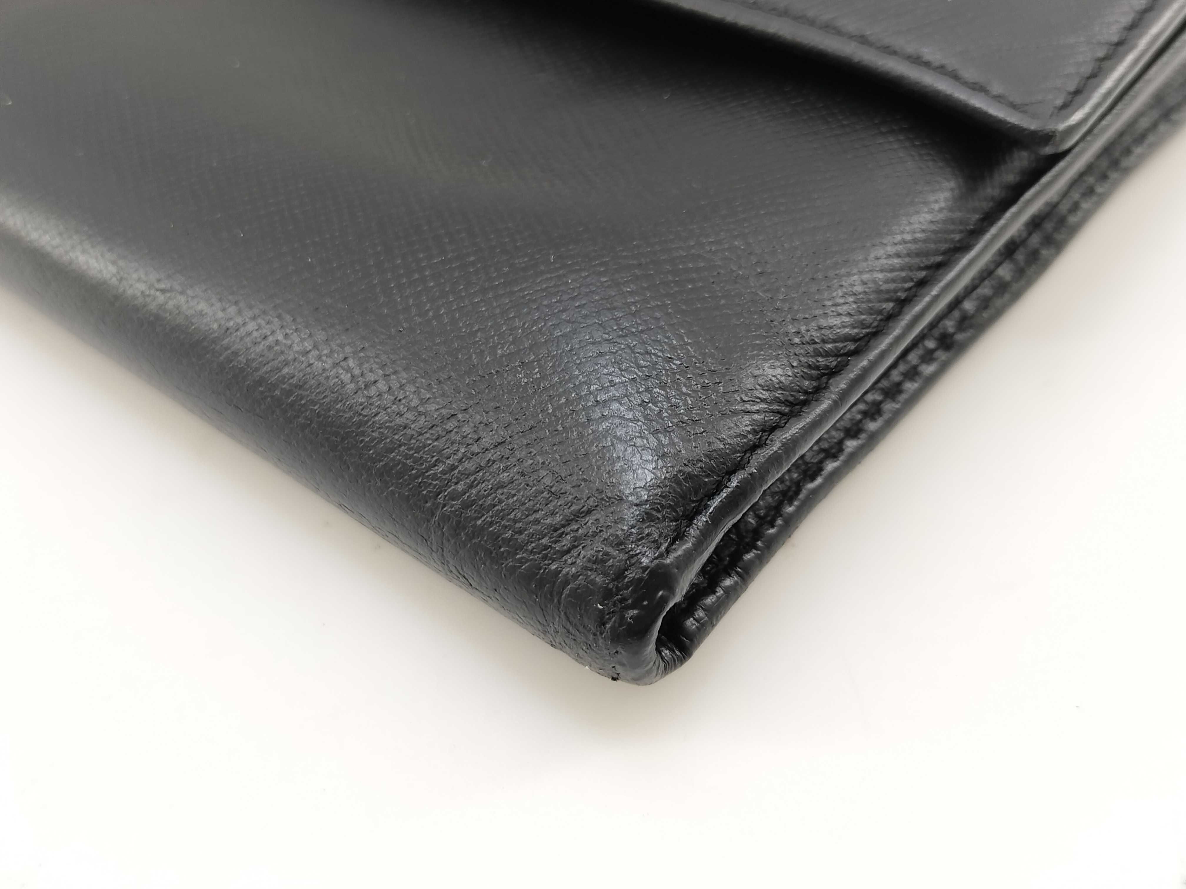 Leather Tri-fold Wallet Black Wallet — view 4