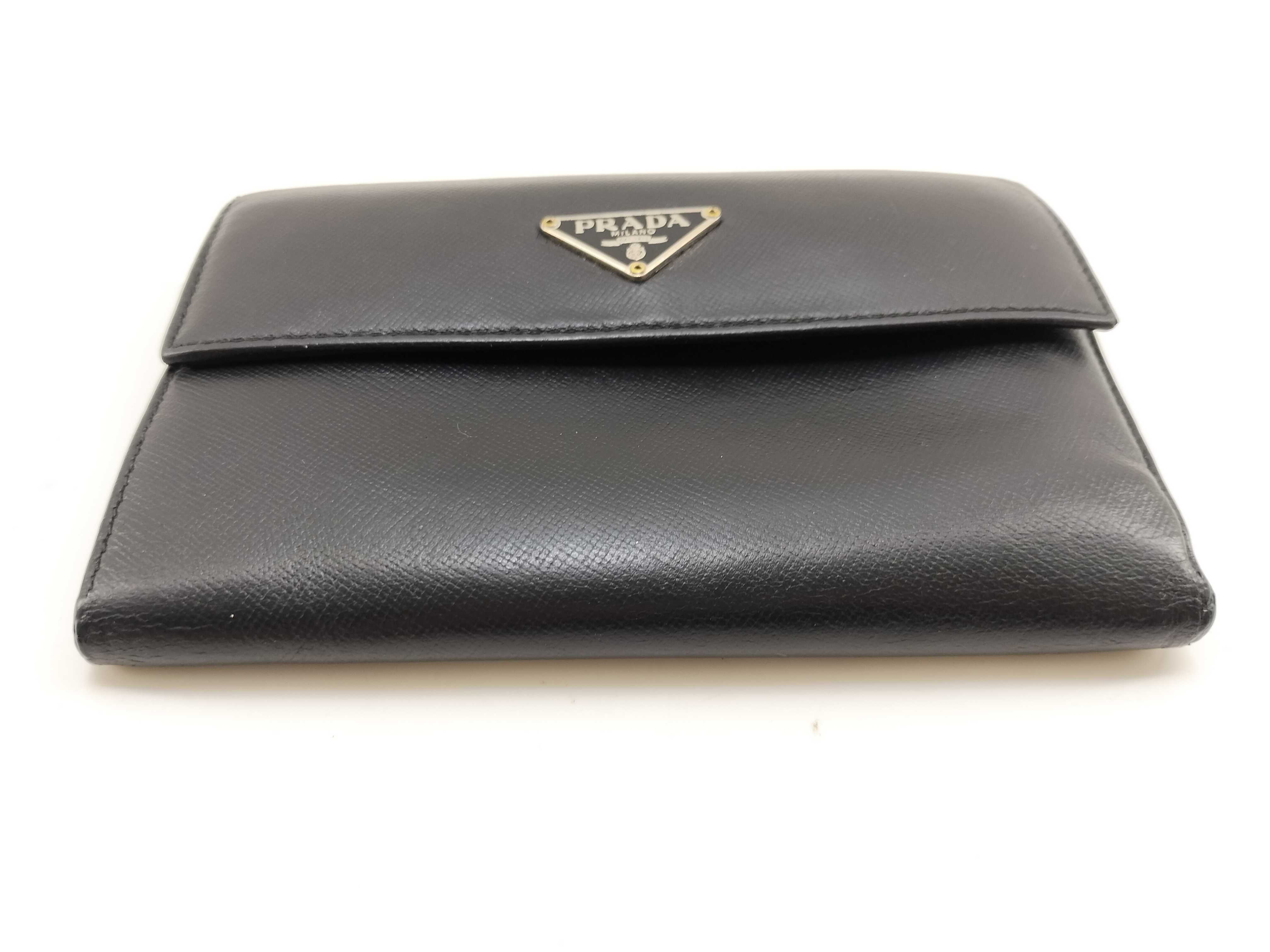 Leather Tri-fold Wallet Black Wallet — view 5