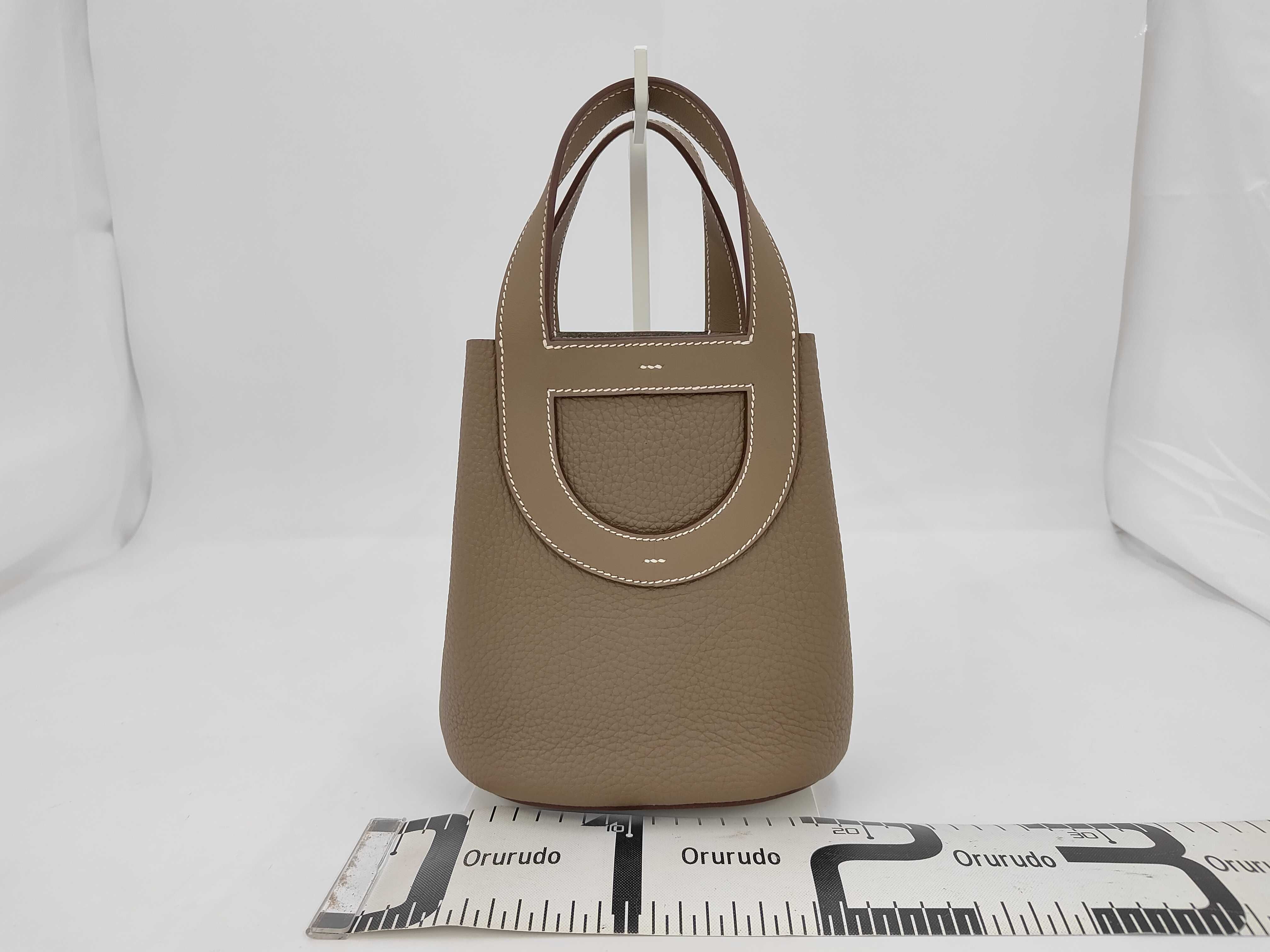 In the Loop 18 Etoupe Gold Hardware K Stamp Handbag — view 2