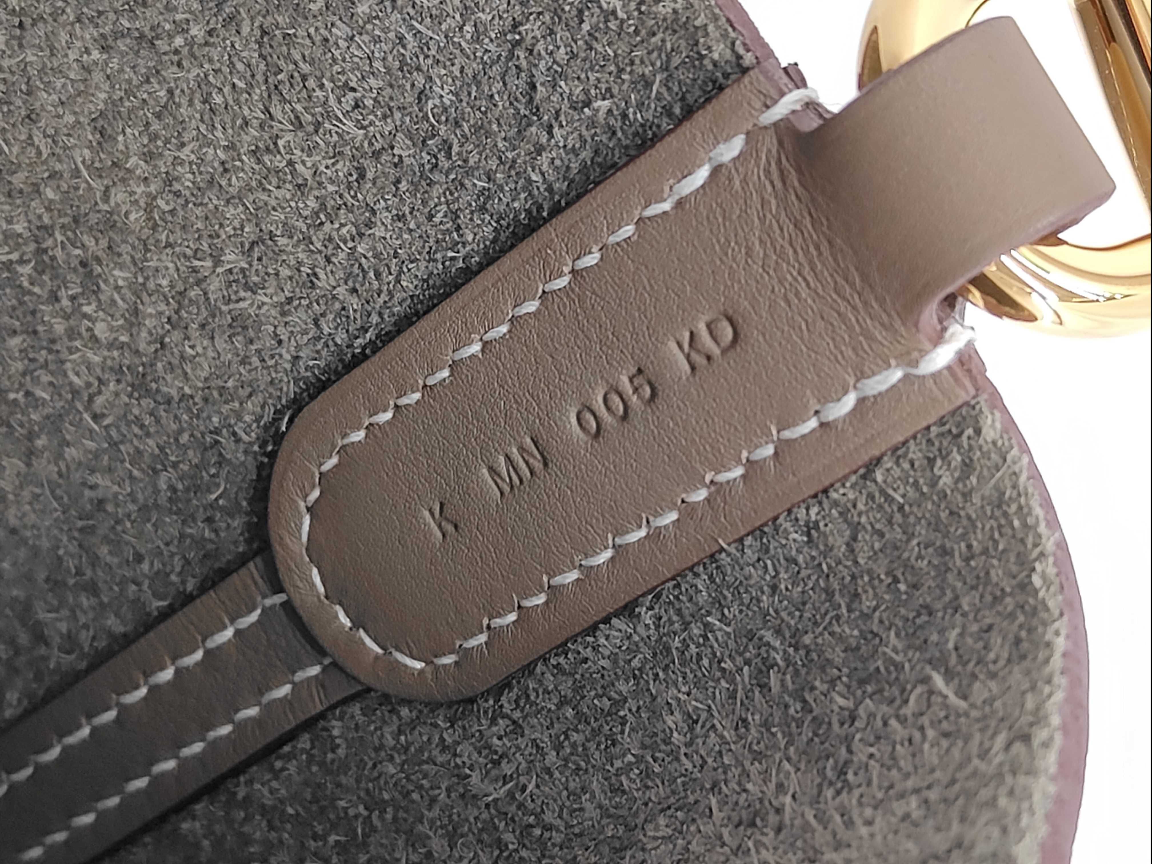 In the Loop 18 Etoupe Gold Hardware K Stamp Handbag — view 11