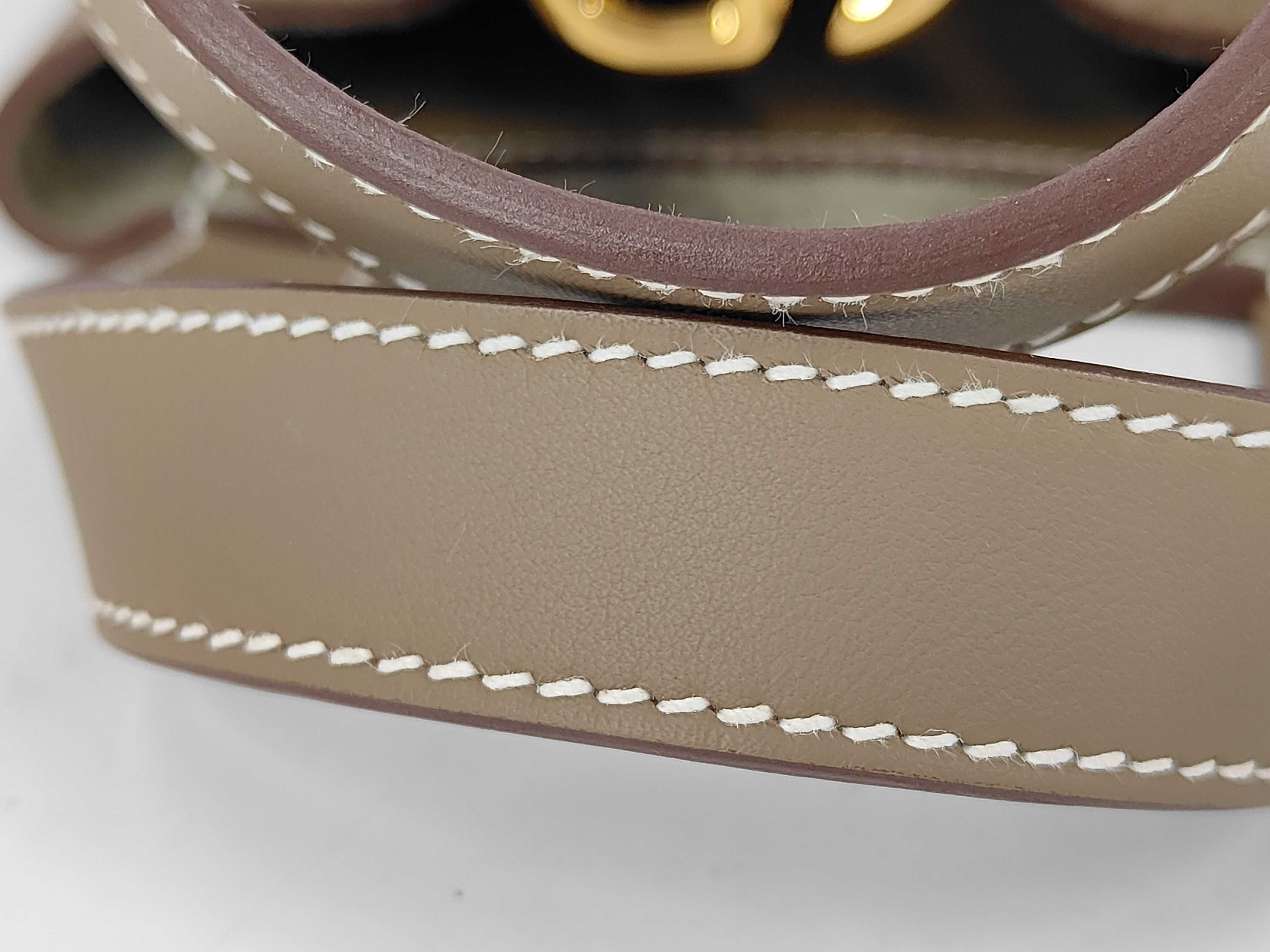 In the Loop 18 Etoupe Gold Hardware K Stamp Handbag — view 4