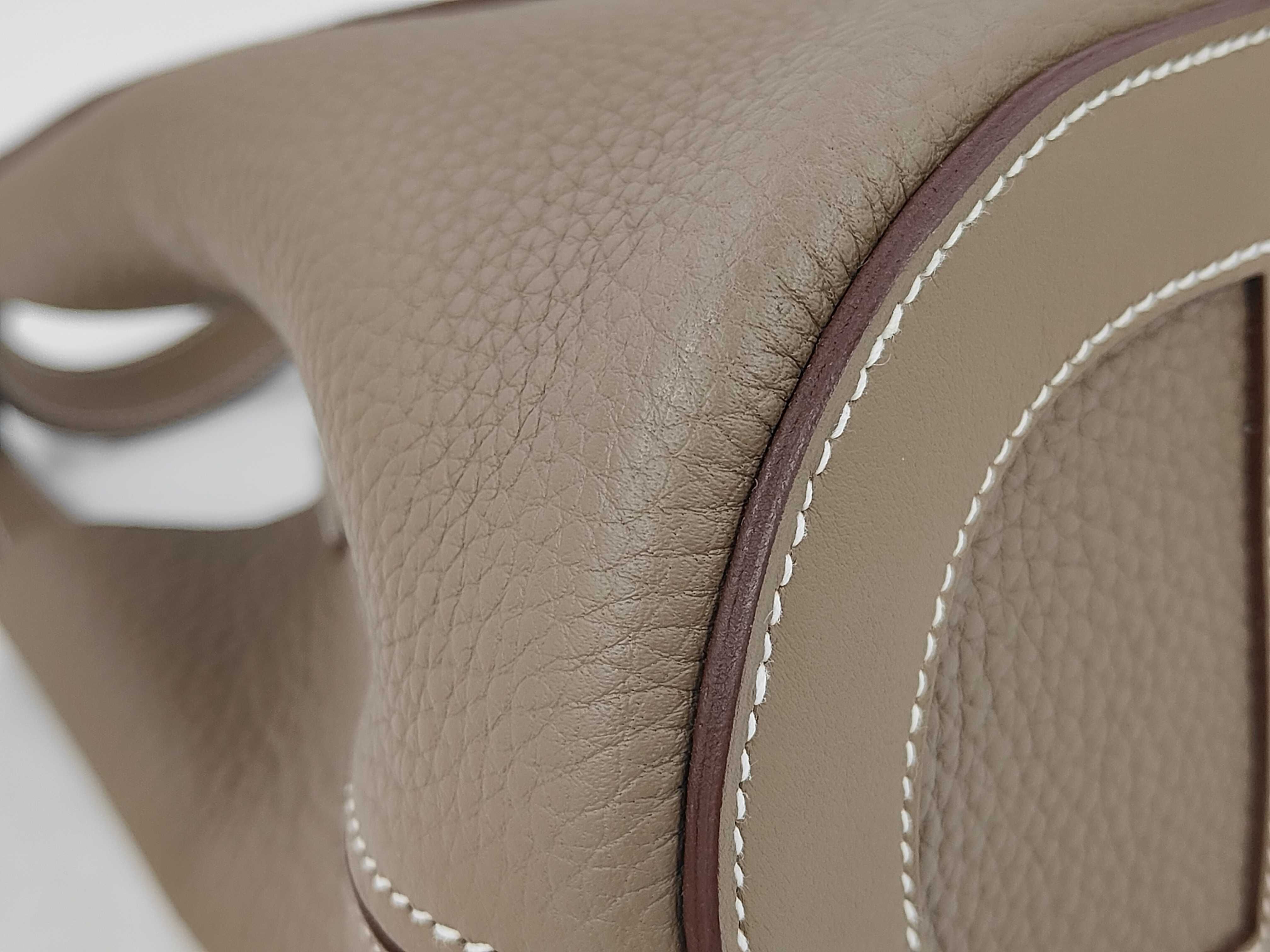 In the Loop 18 Etoupe Gold Hardware K Stamp Handbag — view 6