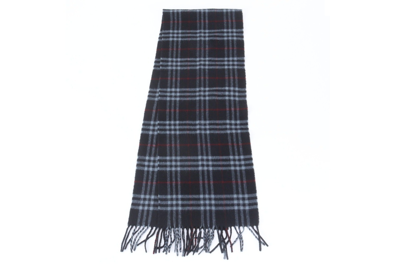 Nova Check scarf with tags attached. — view 2
