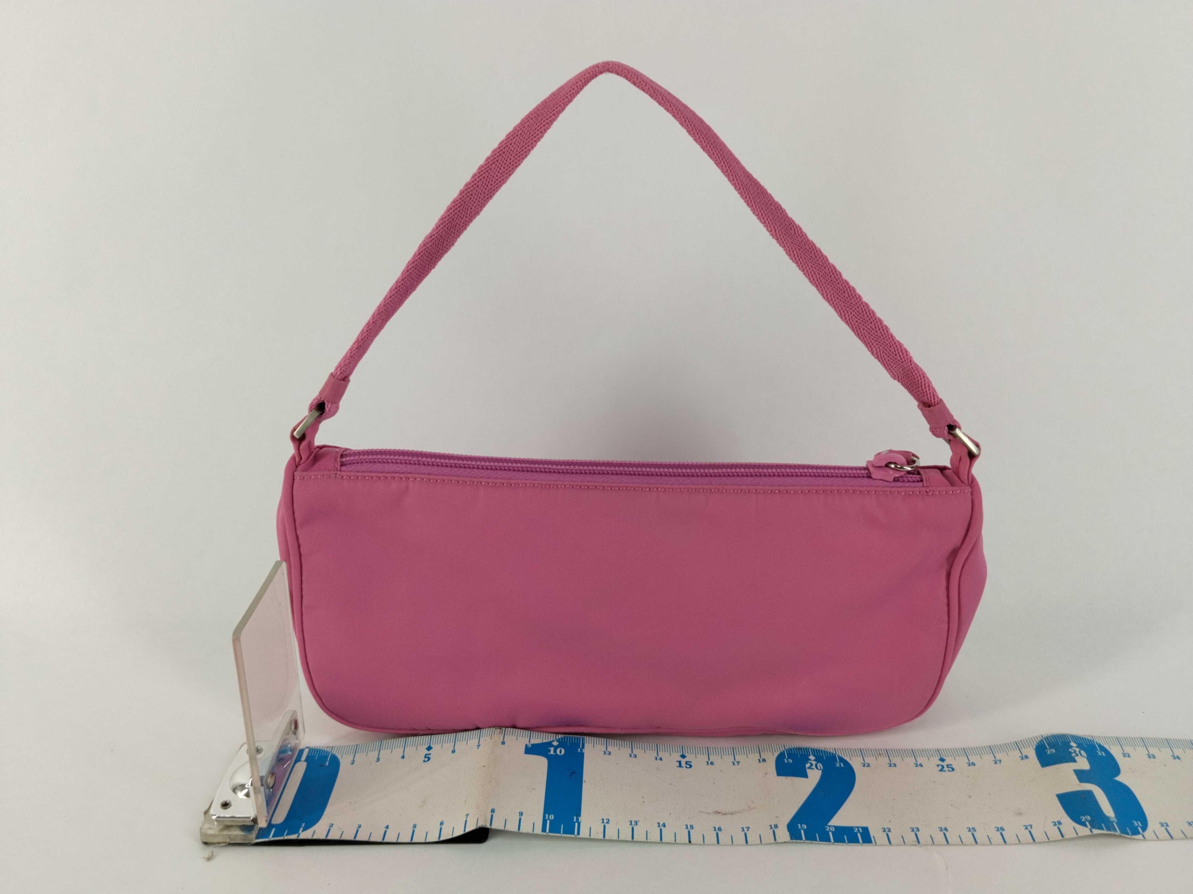 Nylon Prada Tessuto Nylon Accessory Pouch Pink Handbag — view 2