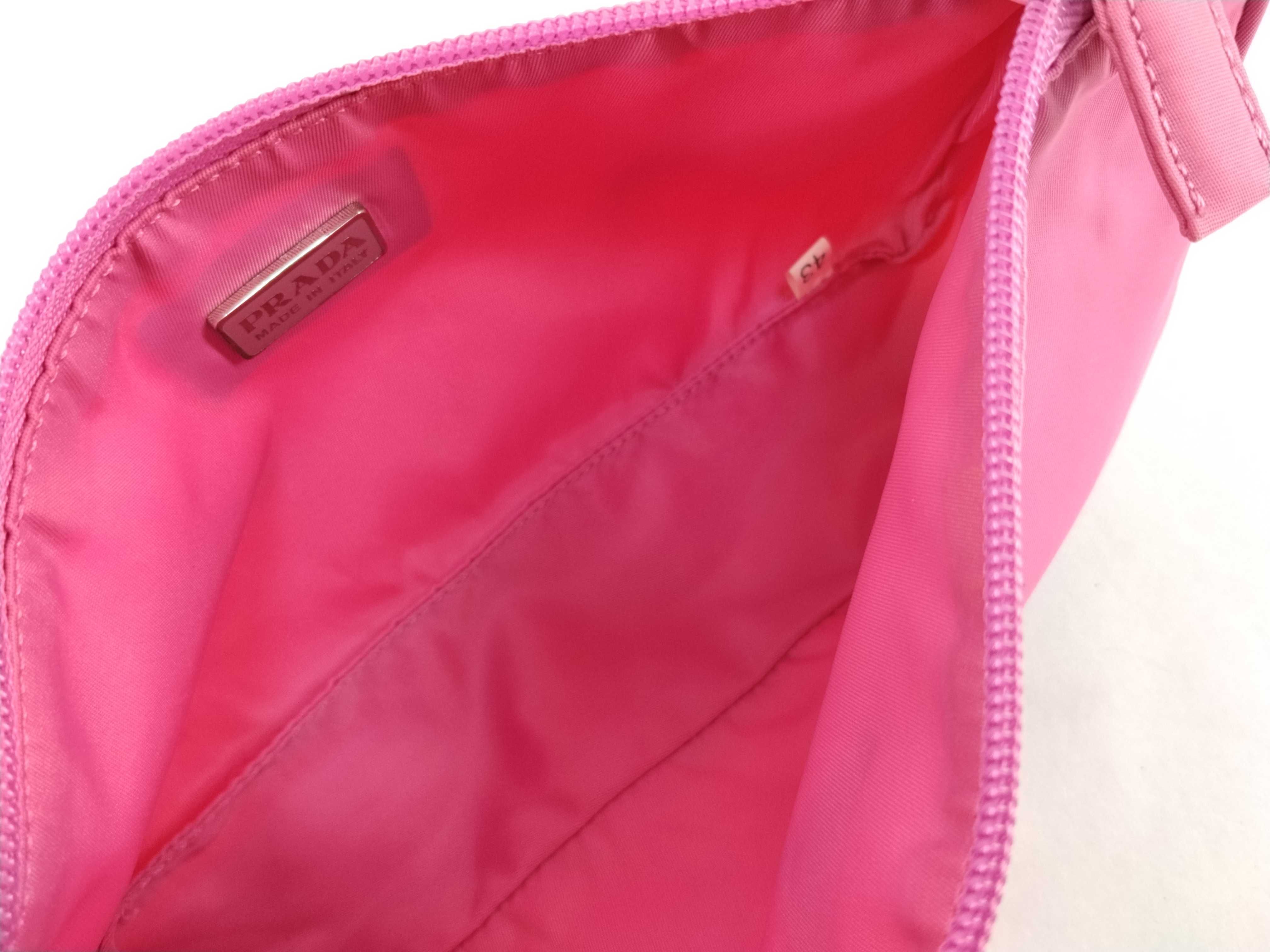 Nylon Prada Tessuto Nylon Accessory Pouch Pink Handbag — view 11