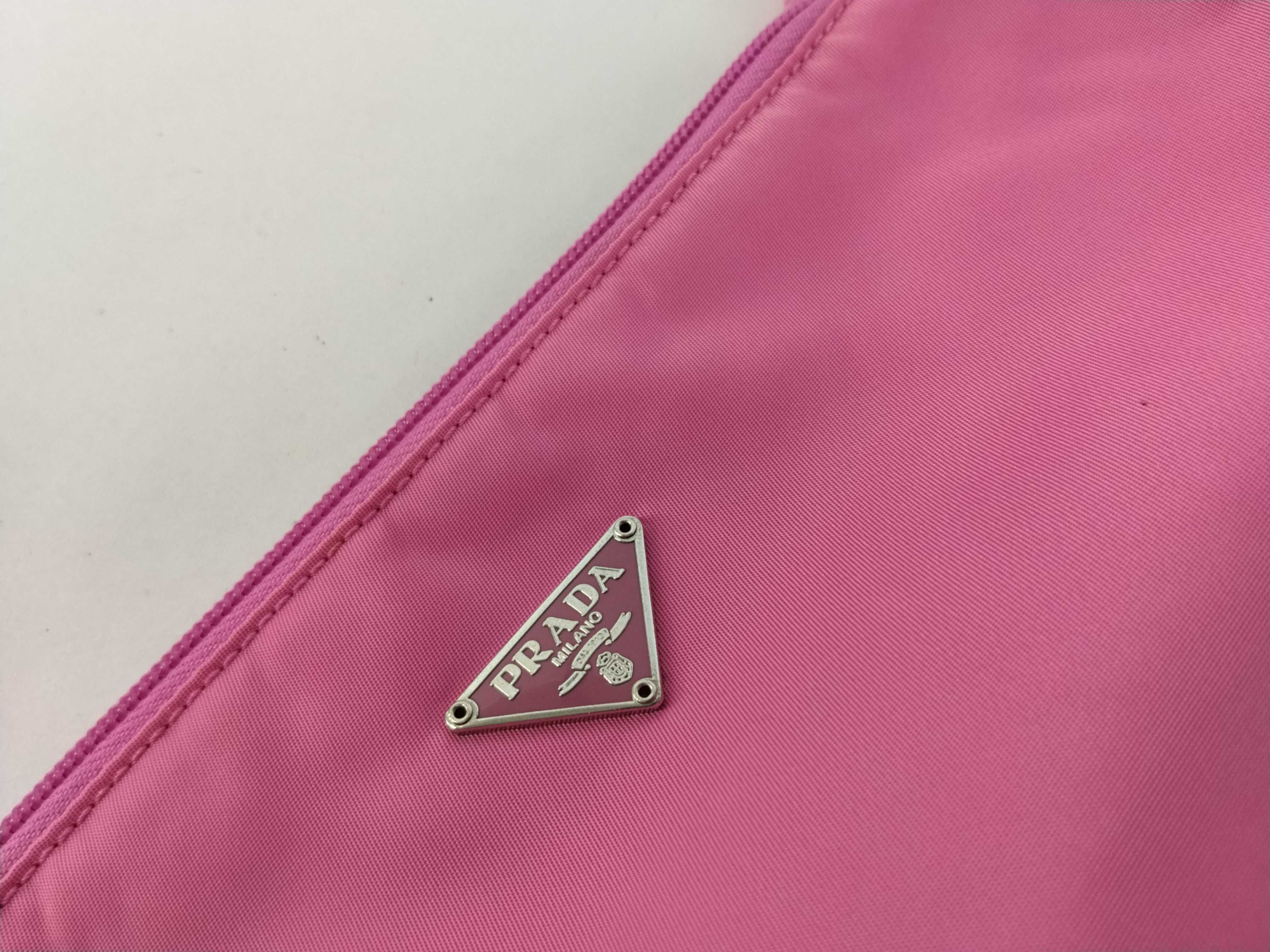 Nylon Prada Tessuto Nylon Accessory Pouch Pink Handbag — view 13