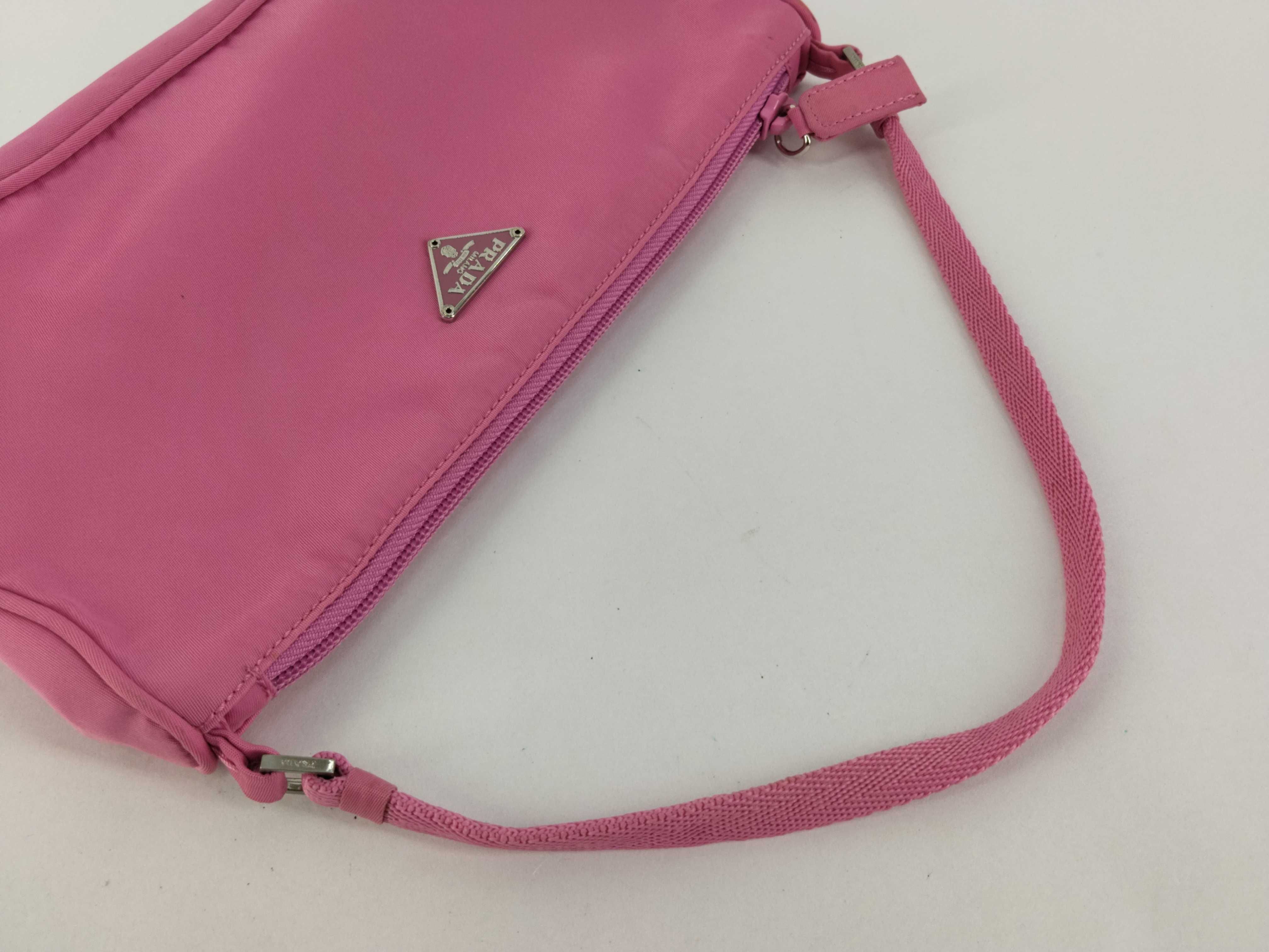 Nylon Prada Tessuto Nylon Accessory Pouch Pink Handbag — view 3