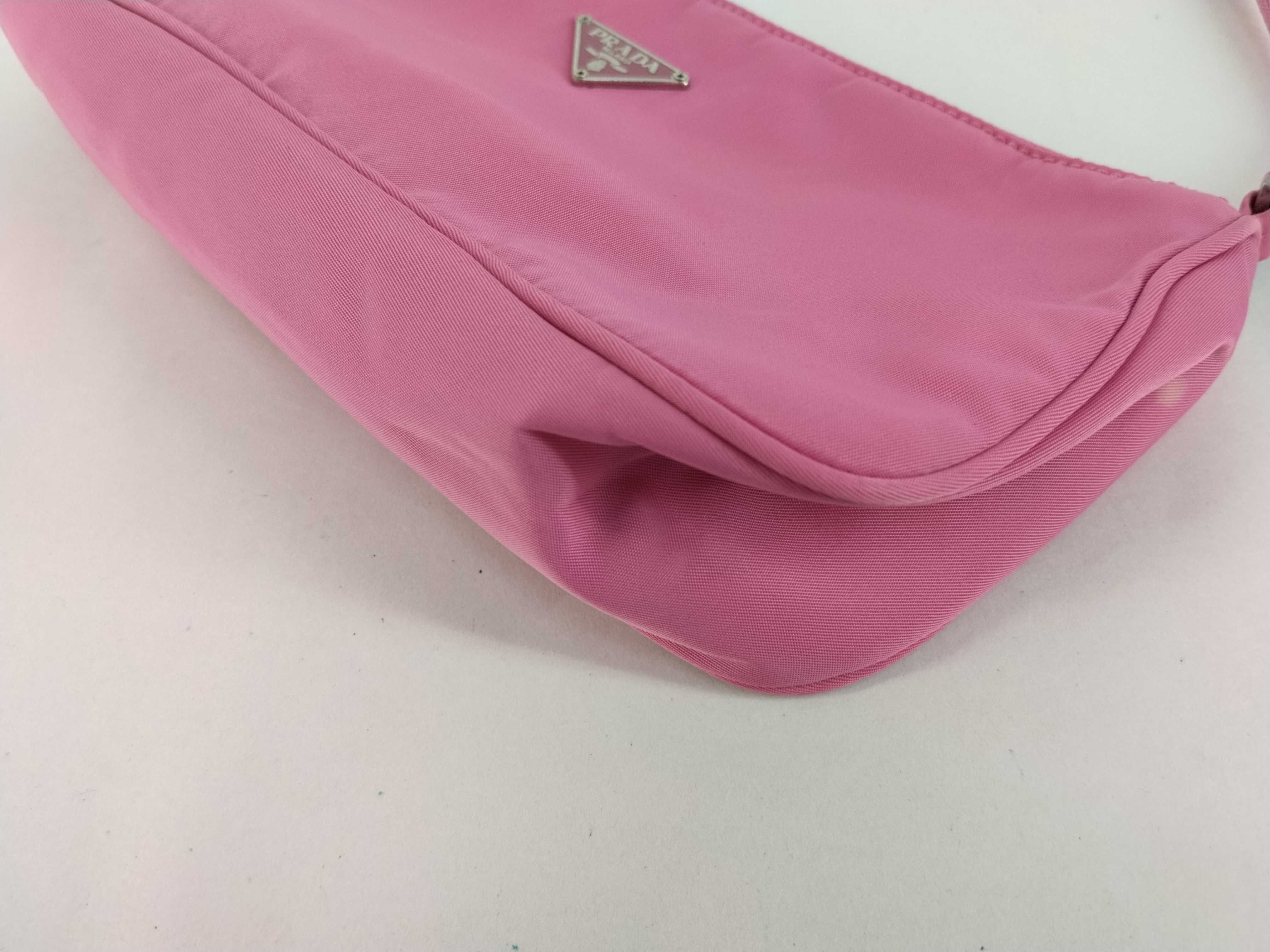 Nylon Prada Tessuto Nylon Accessory Pouch Pink Handbag — view 6