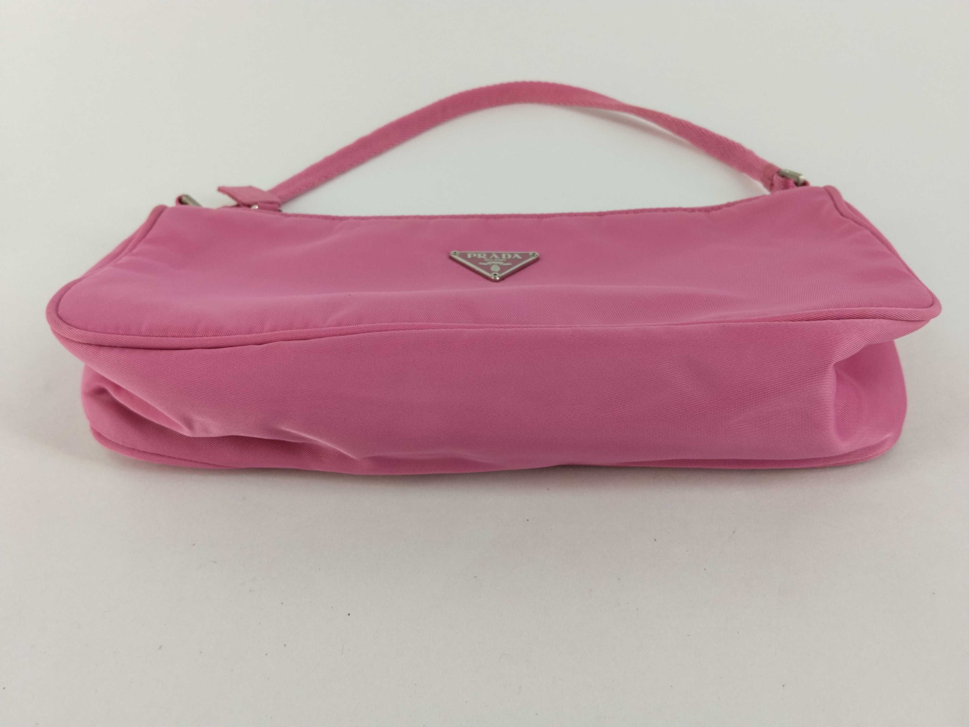 Nylon Prada Tessuto Nylon Accessory Pouch Pink Handbag — view 7