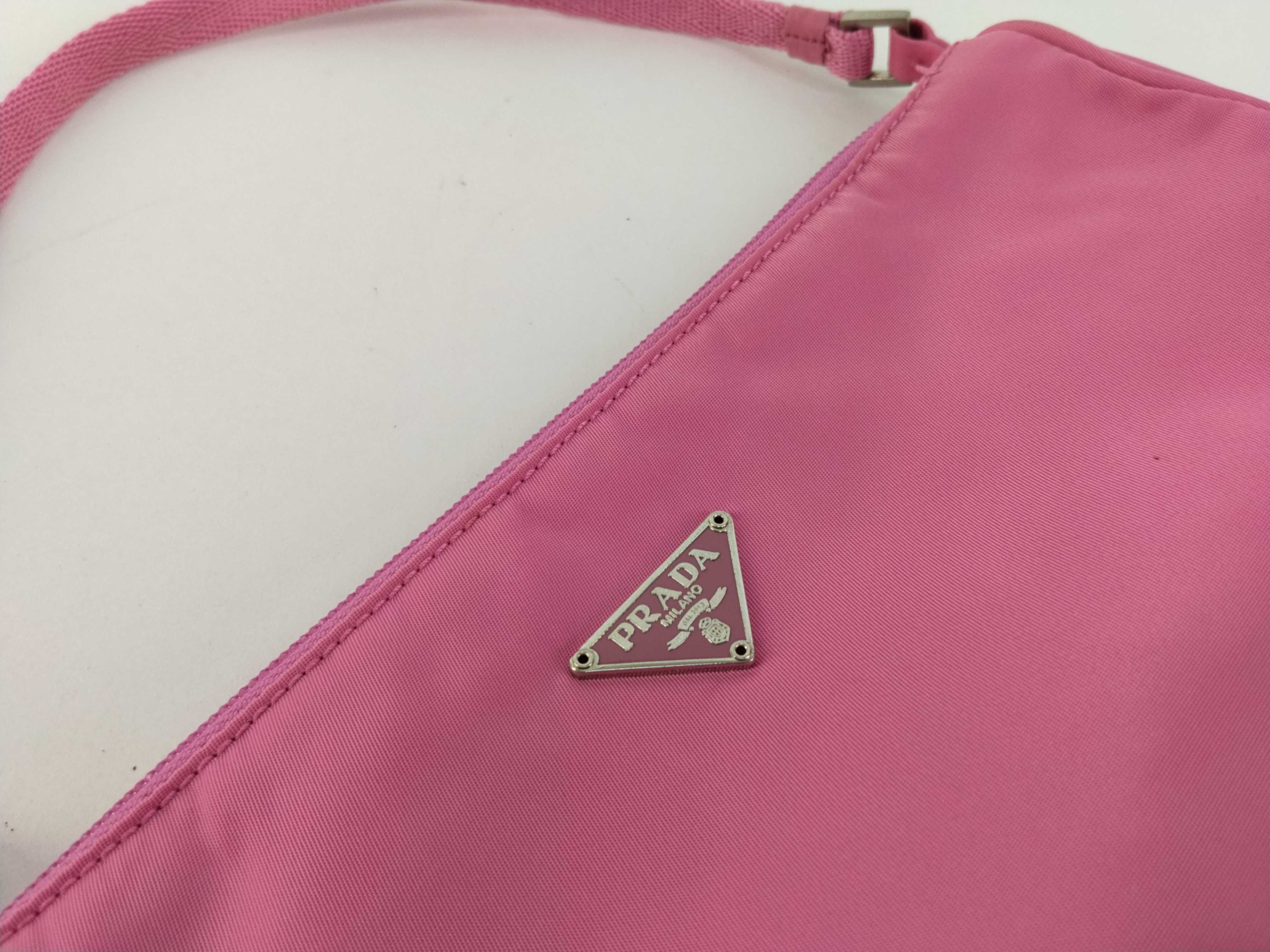 Nylon Prada Tessuto Nylon Accessory Pouch Pink Handbag — view 8