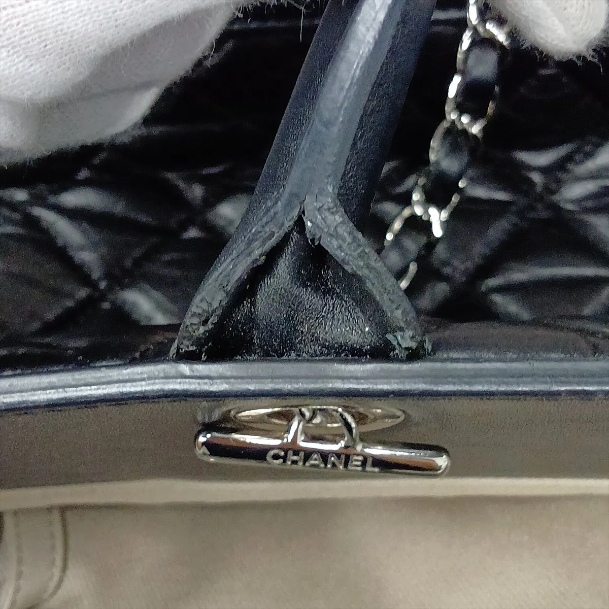 Portobello Vintage Calf 2-Way Handbag, Black with Silver Hardware, 15734920 (Serial Number 15) — view 14