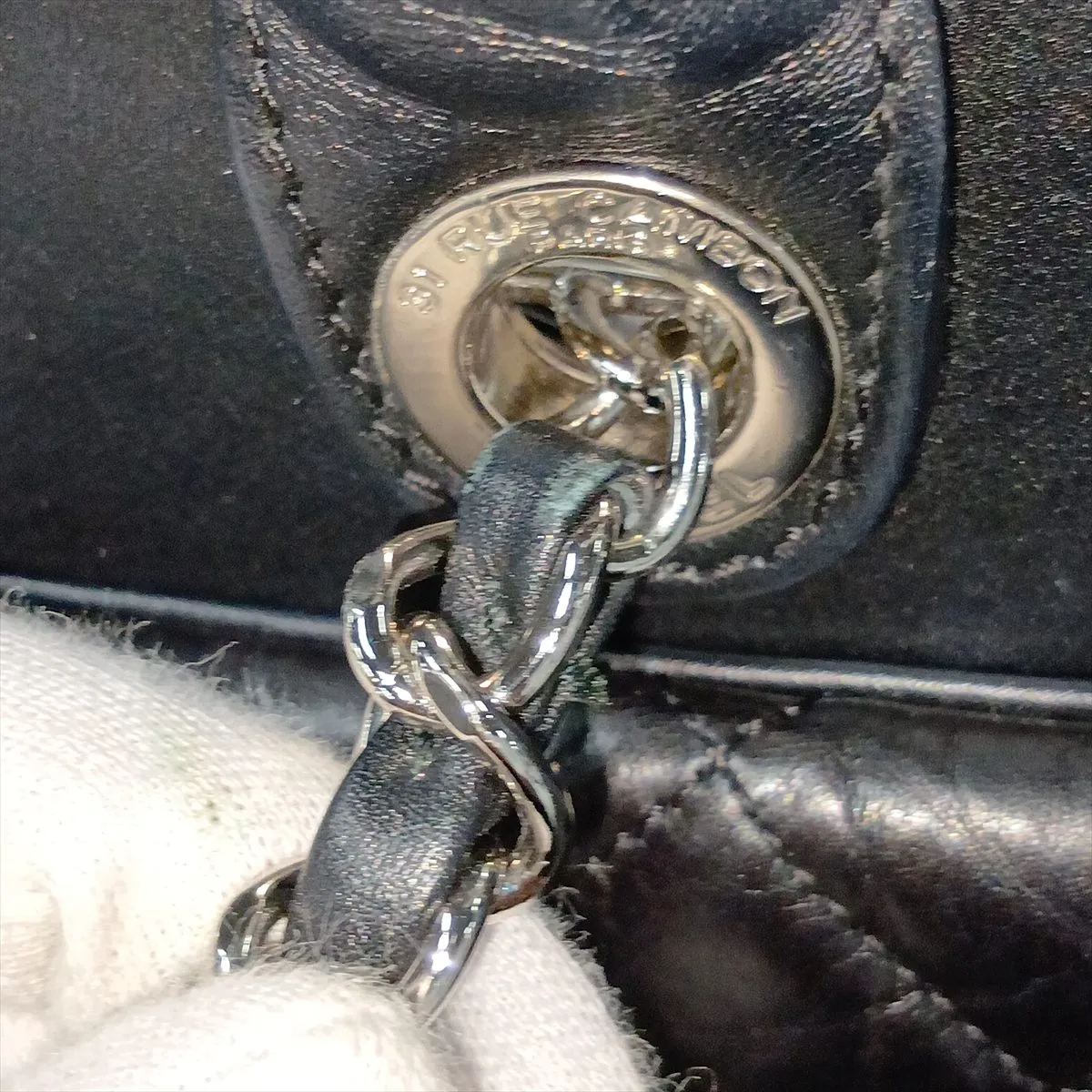 Portobello Vintage Calf 2-Way Handbag, Black with Silver Hardware, 15734920 (Serial Number 15) — view 15