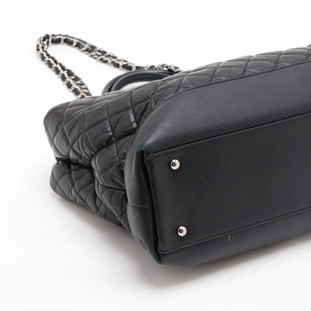 Portobello Vintage Calf 2-Way Handbag, Black with Silver Hardware, 15734920 (Serial Number 15) — view 4