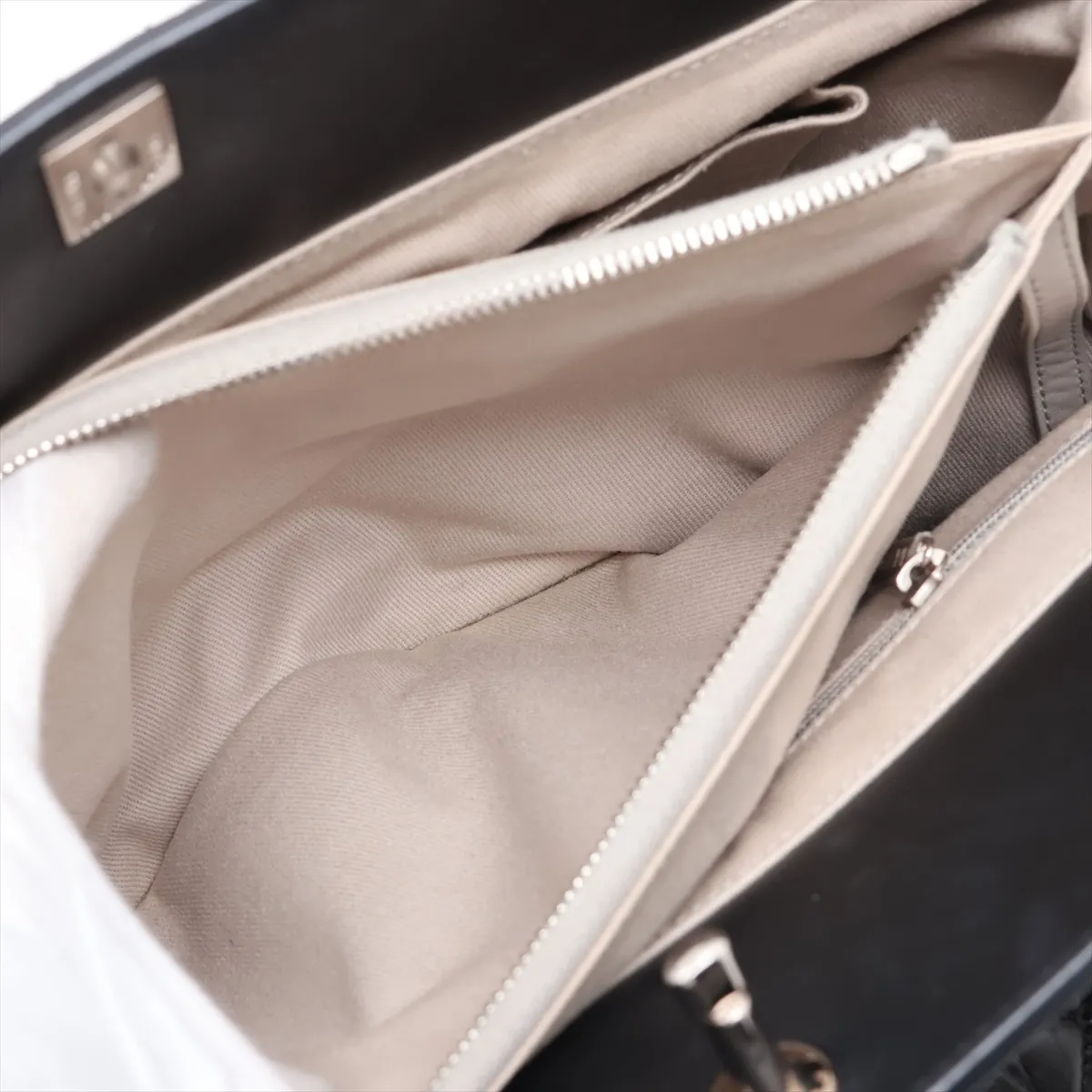 Portobello Vintage Calf 2-Way Handbag, Black with Silver Hardware, 15734920 (Serial Number 15) — view 9