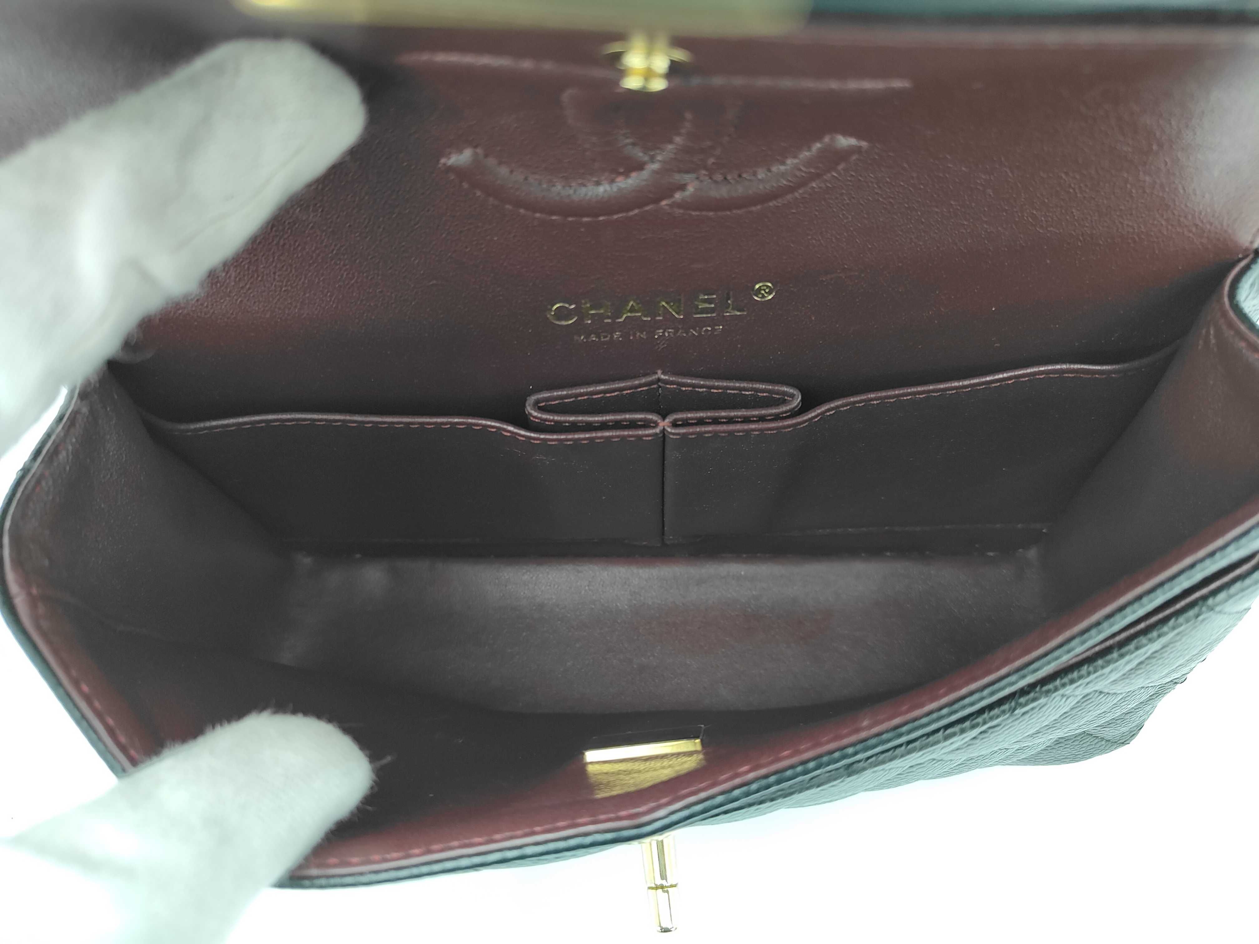 Matelassé 23 Double Flap Caviar Black Chain Shoulder Bag — view 9