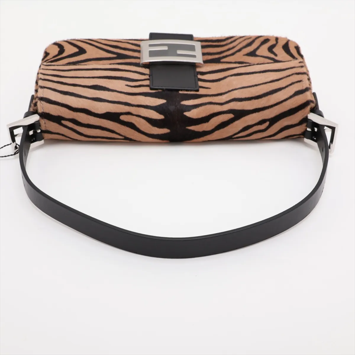[Individually packaged] Fendi Mamma Bucket 26424 Calf Hair x Leather Shoulder Bag Brown — view 5
