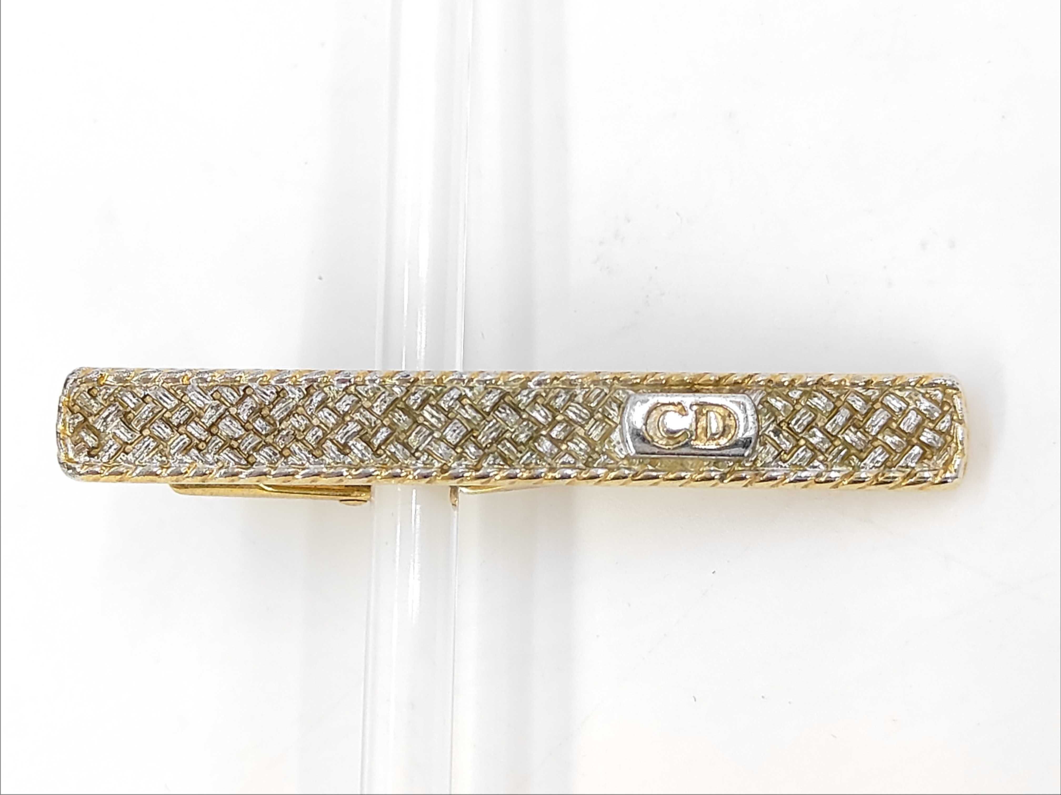 CD Logo Gold x Silver Tie Clip & Cufflinks — view 2
