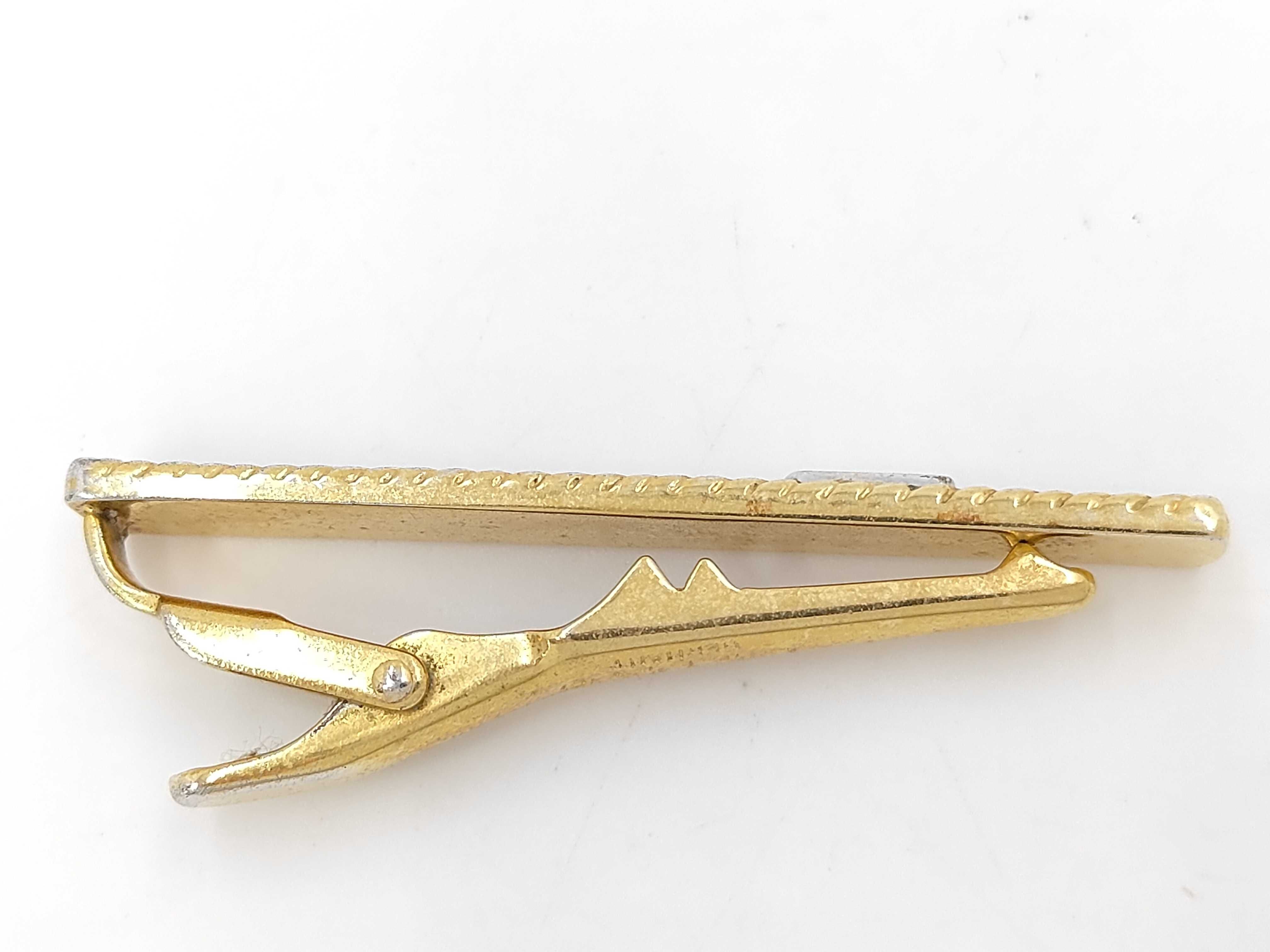 CD Logo Gold x Silver Tie Clip & Cufflinks — view 3