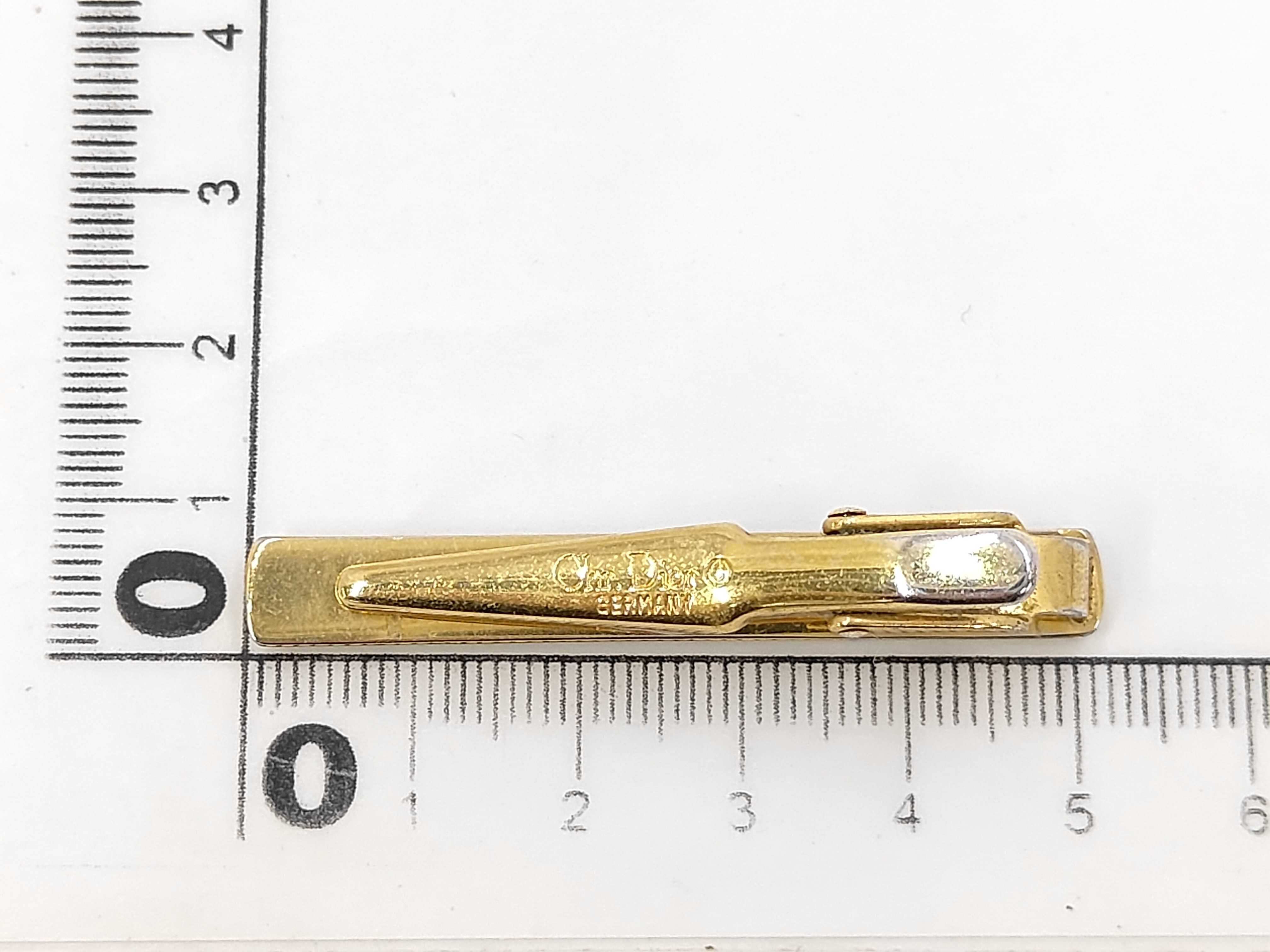 CD Logo Gold x Silver Tie Clip & Cufflinks — view 4