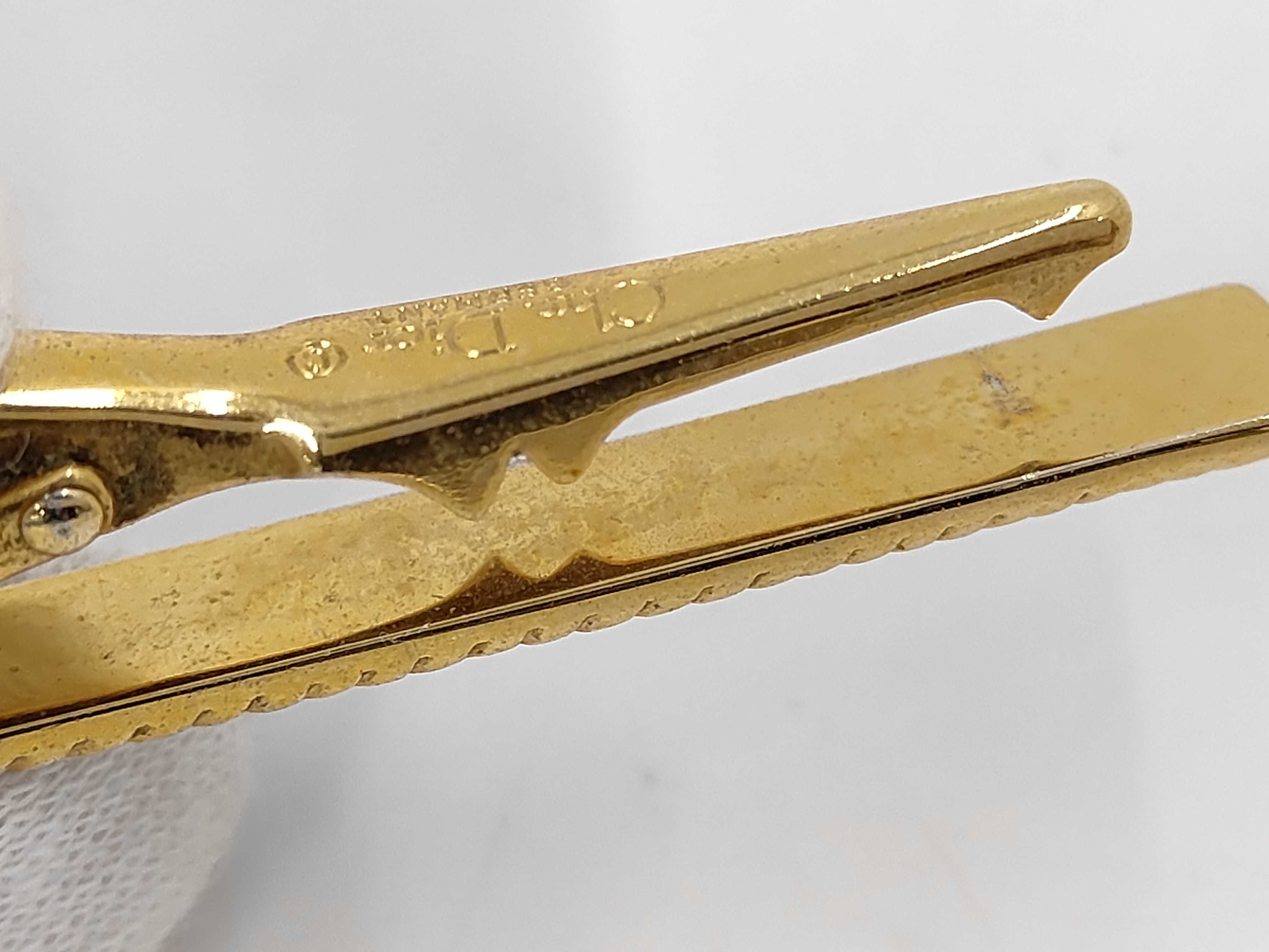 CD Logo Gold x Silver Tie Clip & Cufflinks — view 7