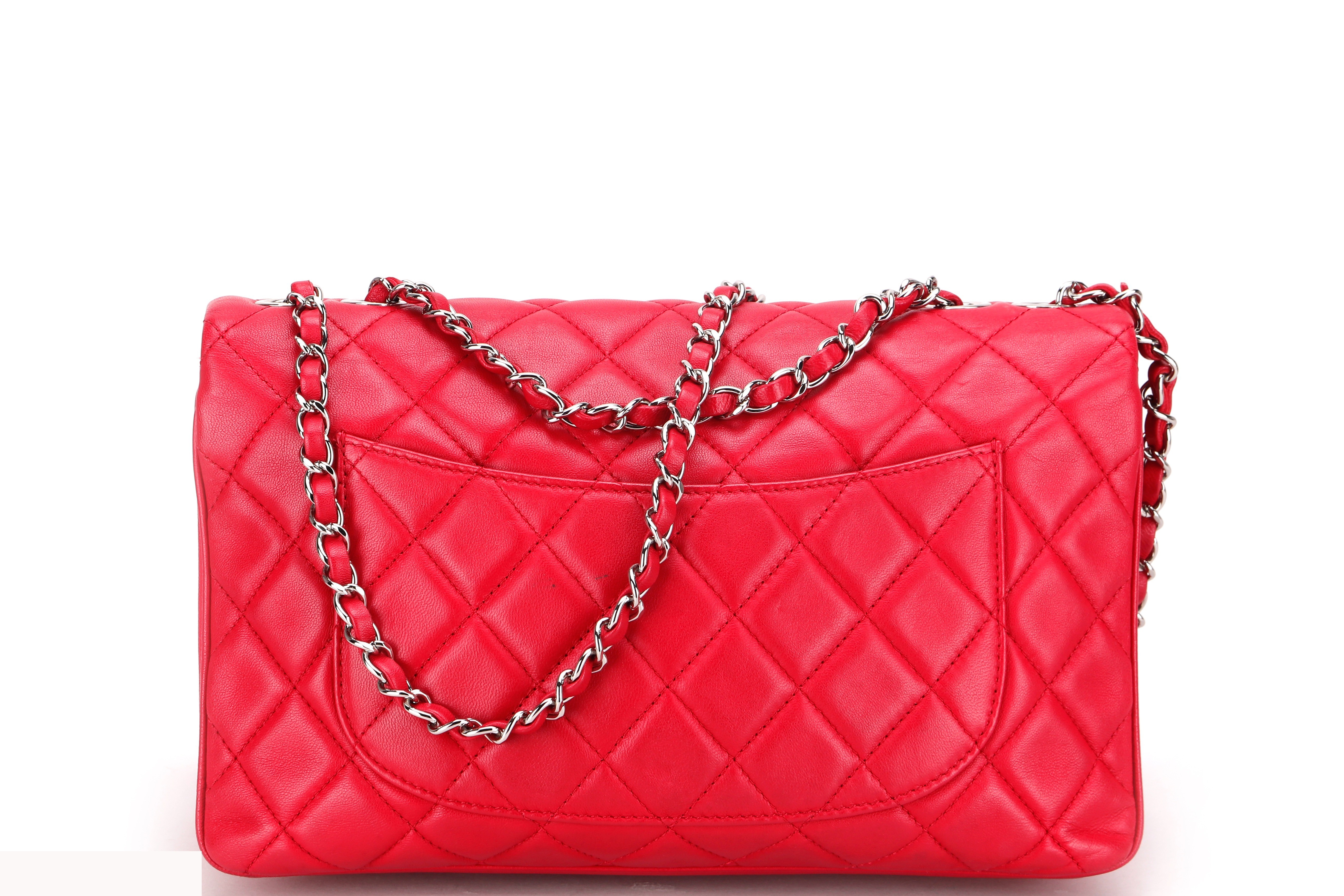 CC FLAP JUMBO PINK LAMBSKIN SHW — view 2