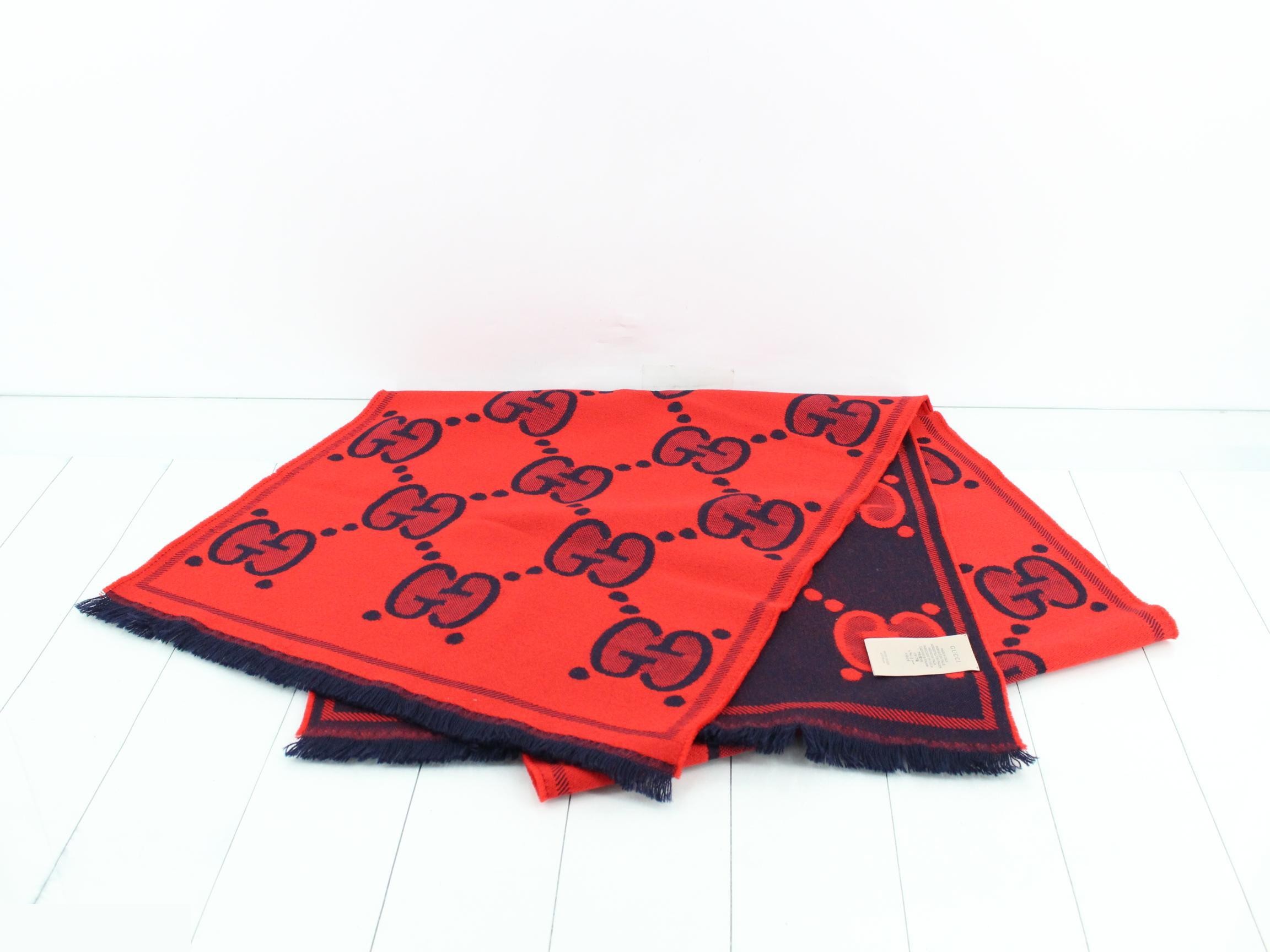Comes with original box and new tag. Gucci GG Jacquard Scarf. — view 2