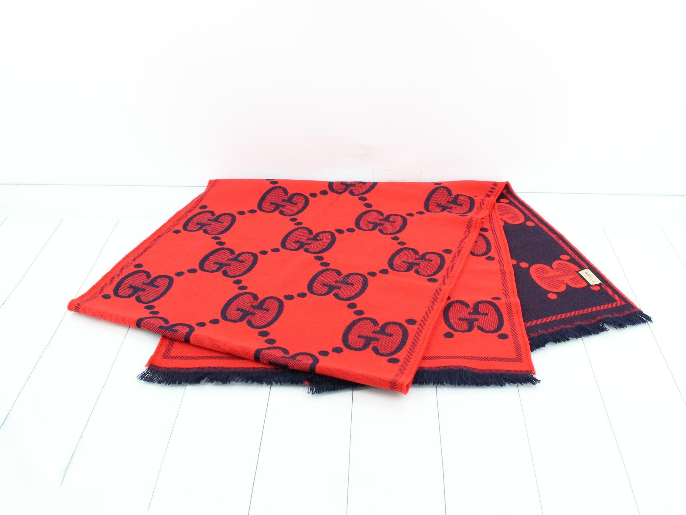 Comes with original box and new tag. Gucci GG Jacquard Scarf. — view 3