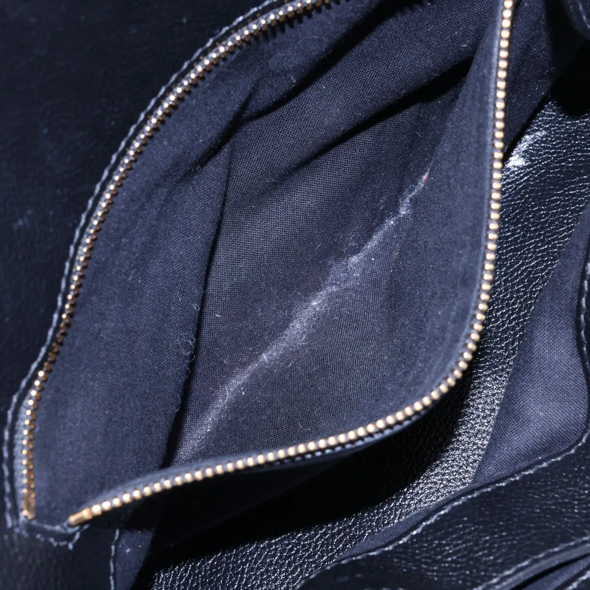 Built-in Top Handle S Leather 2-Way Handbag Black — view 9