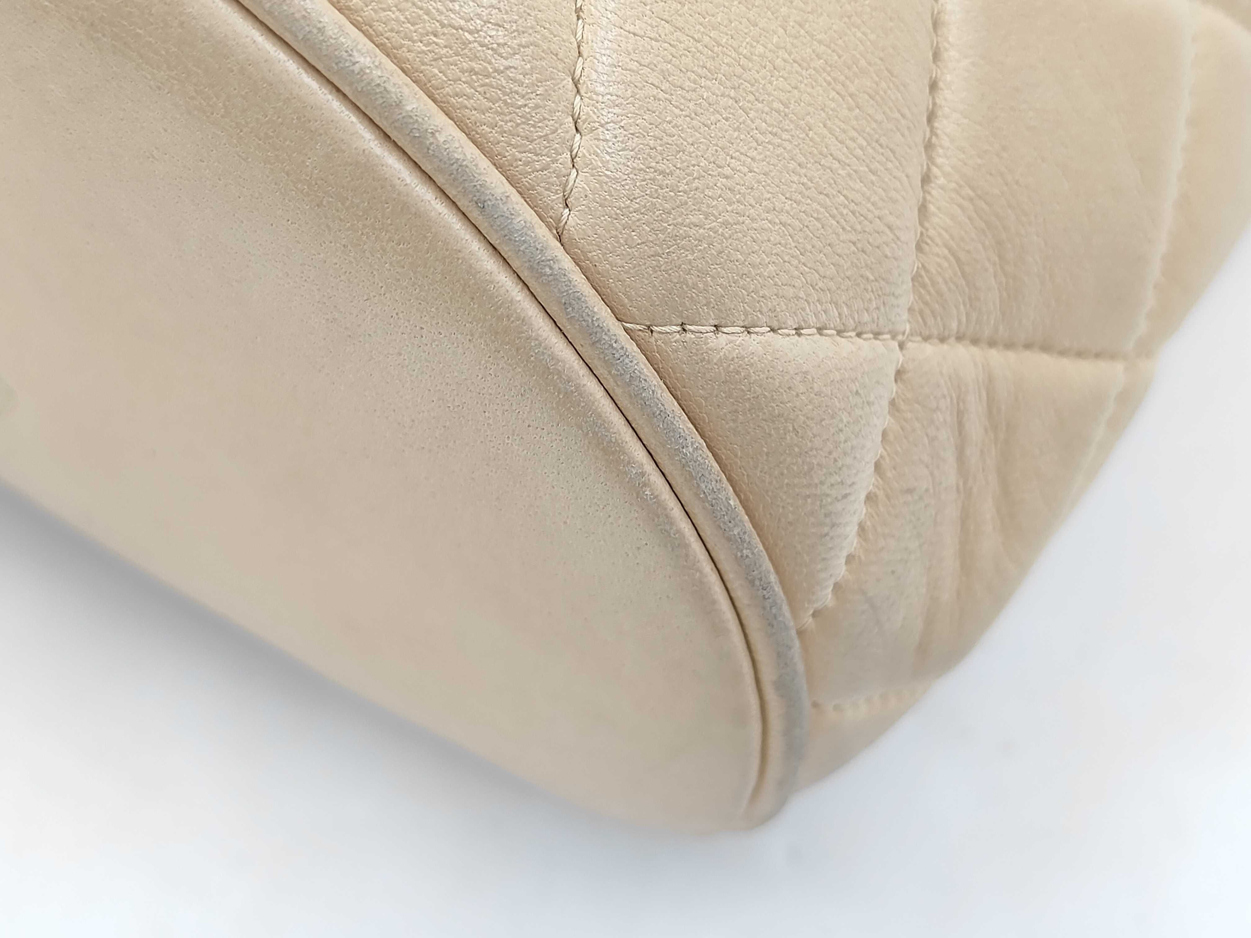 Matelassé Coco Mark Chain Backpack, Beige, Gold Hardware, 2958835 (Backpack) — view 7