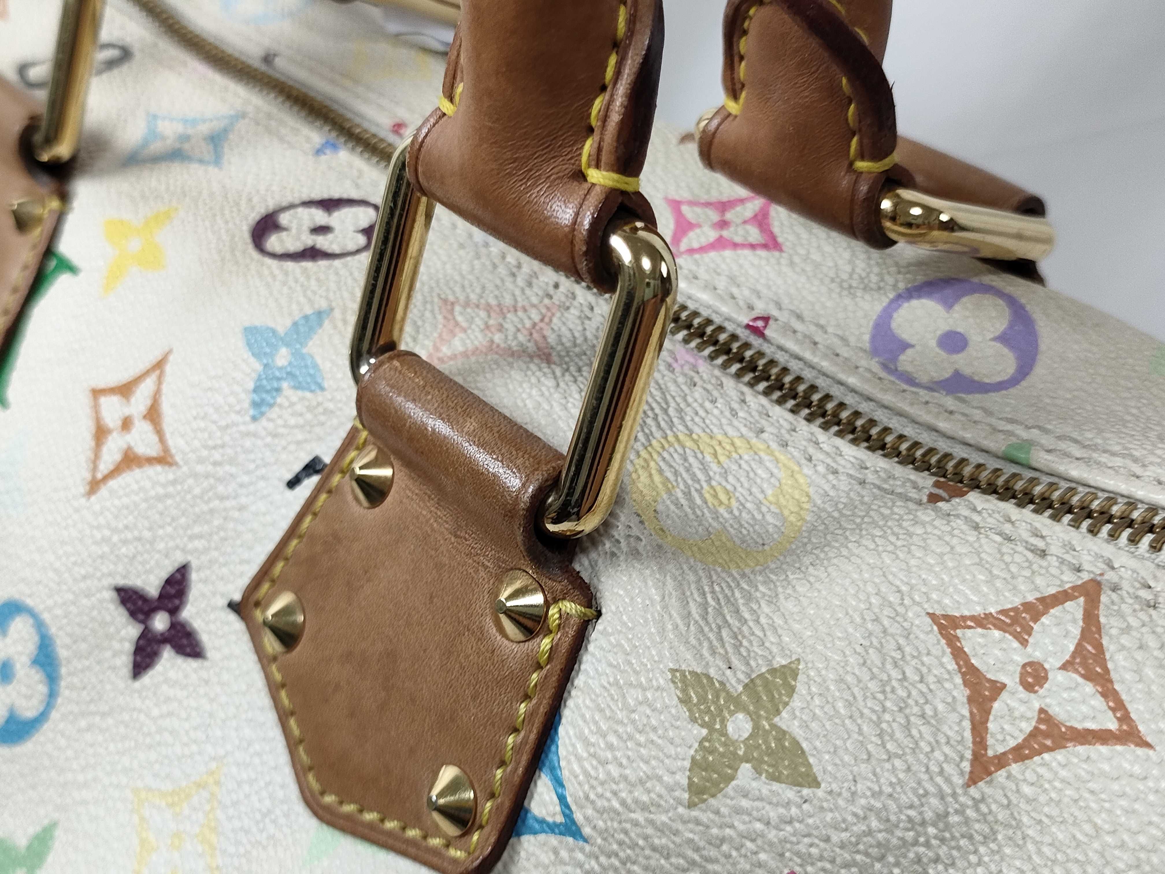 Monogram Multicolor ID- Canvas Multicolor Speedy 30 M92643 White Crochet SP0091 Handbag — view 5