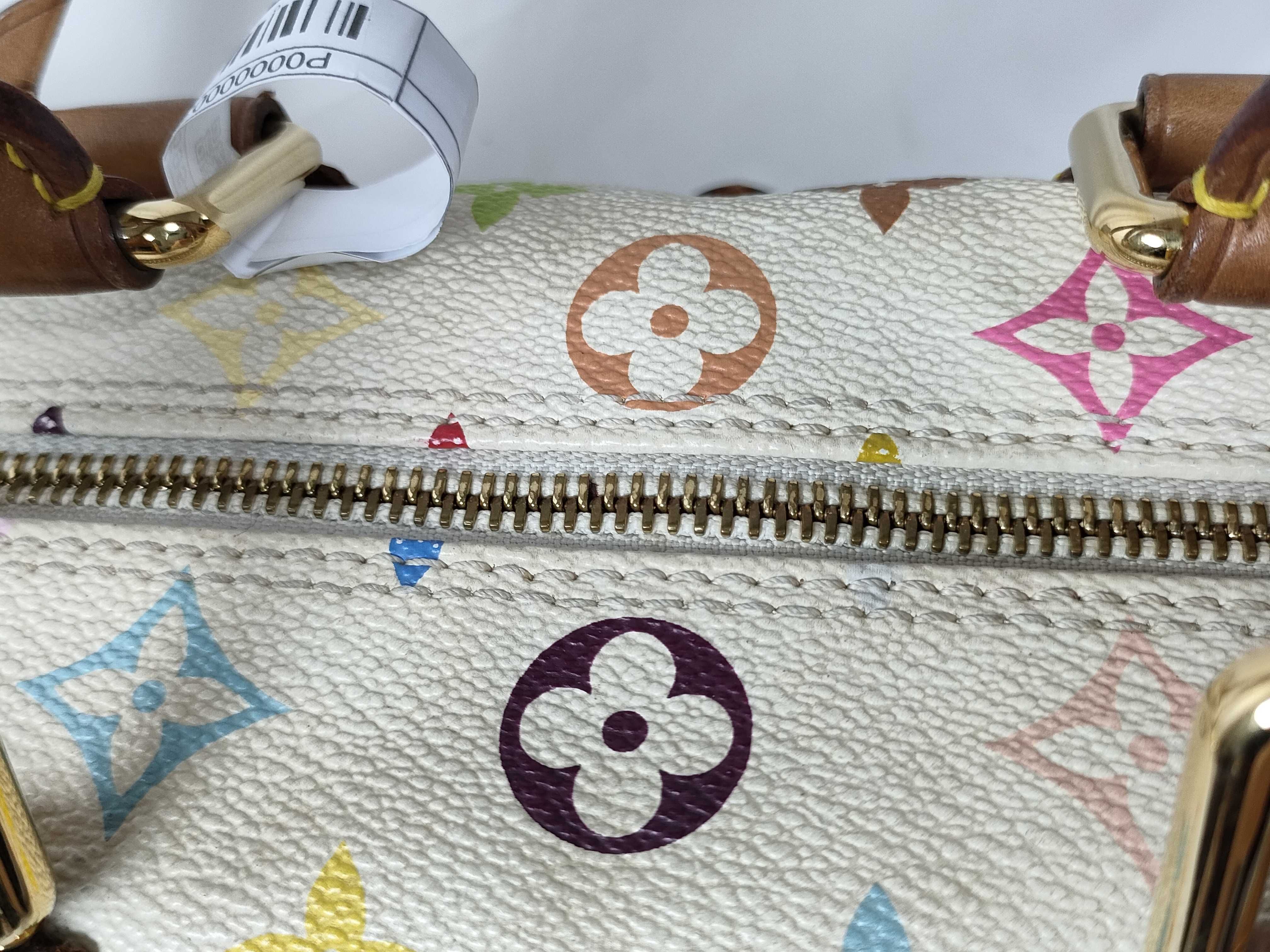 Monogram Multicolor ID- Canvas Multicolor Speedy 30 M92643 White Crochet SP0091 Handbag — view 6