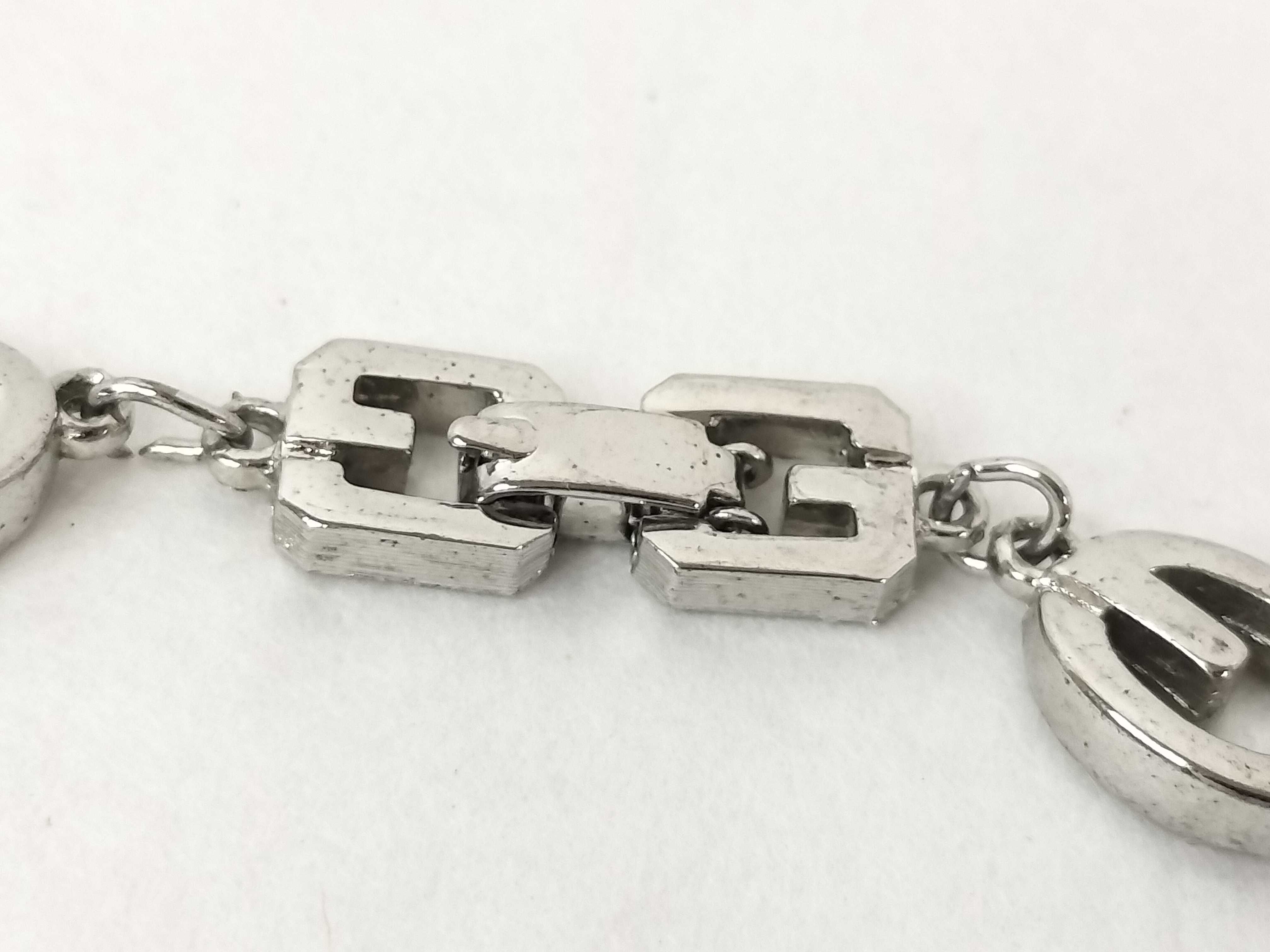 Long Necklace, Silver, G Logo Necklace — view 4