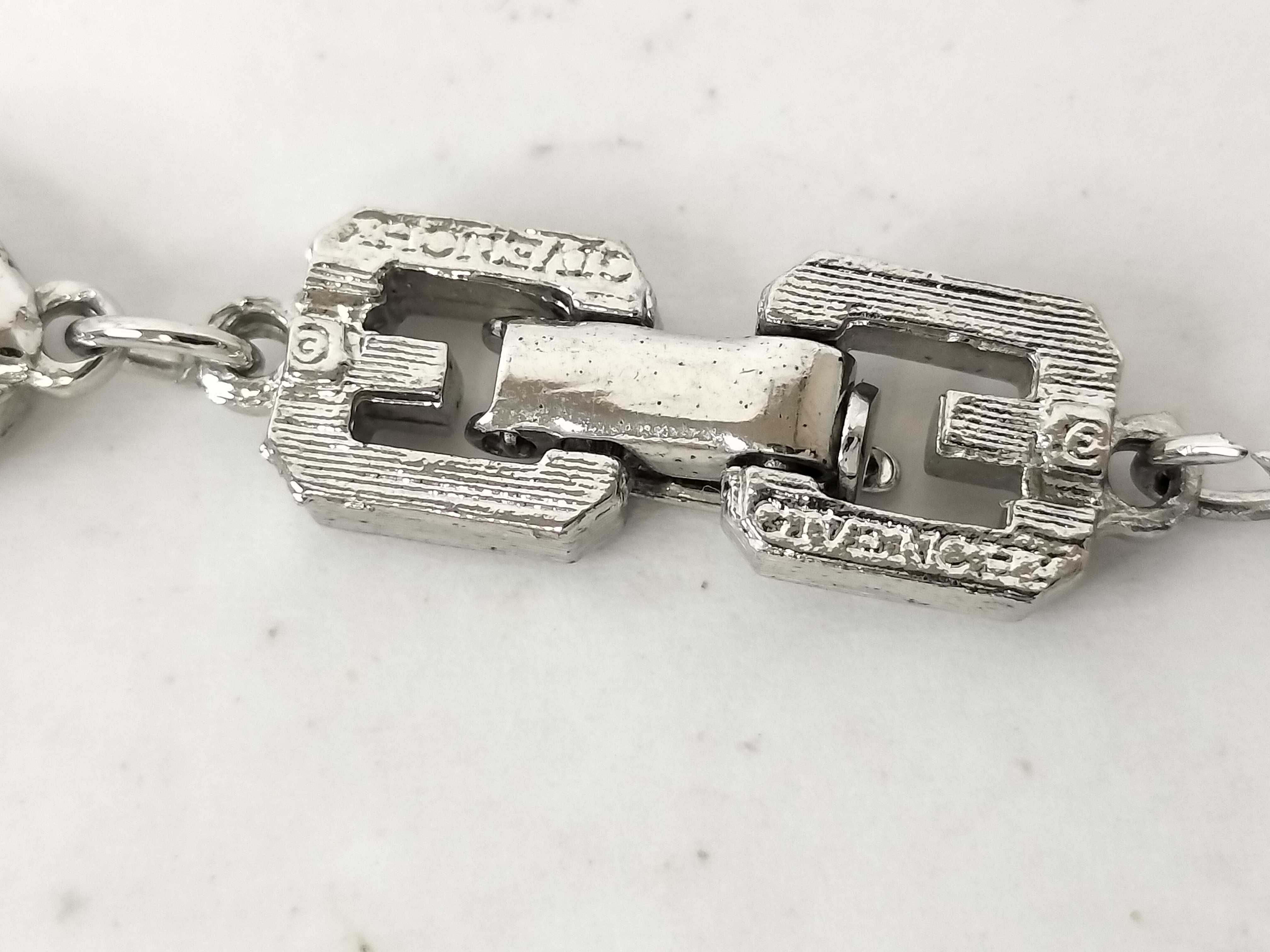 Long Necklace, Silver, G Logo Necklace — view 5