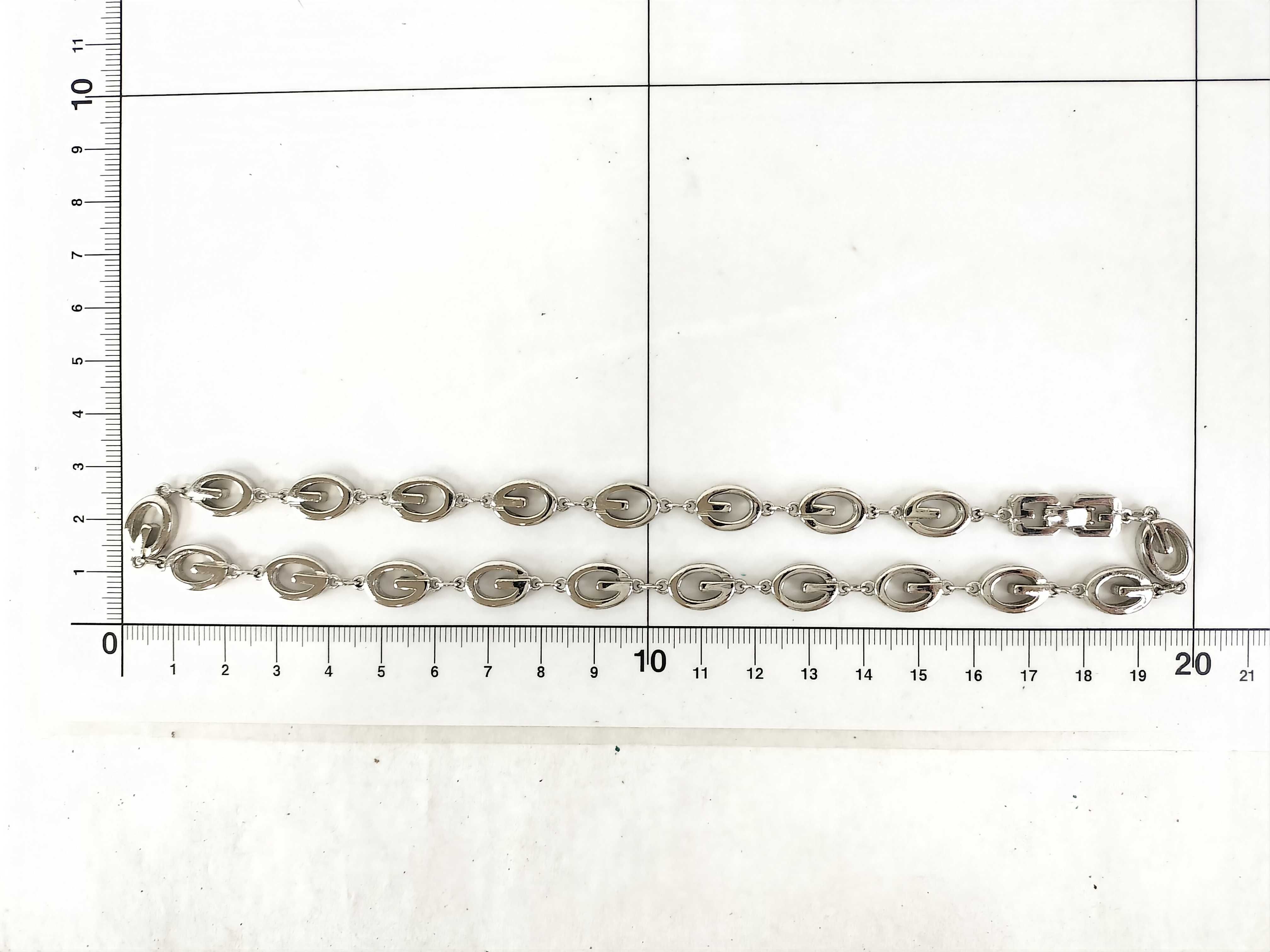 Long Necklace, Silver, G Logo Necklace — view 6