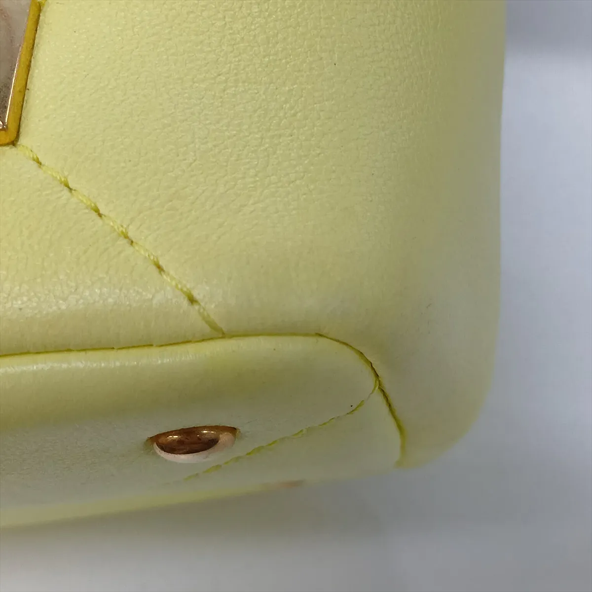Roman Studded Leather 2-Way Handbag, Yellow — view 13