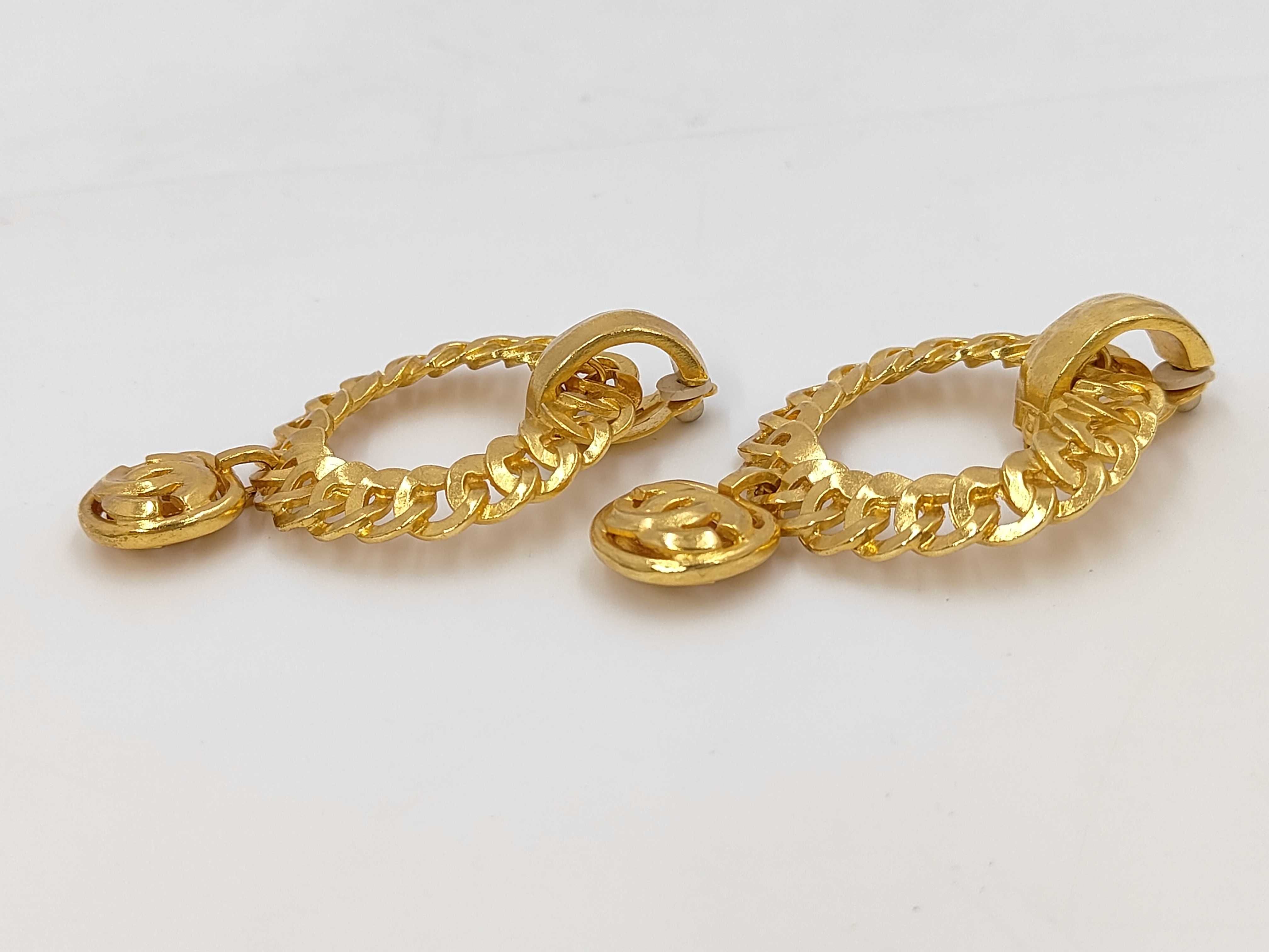 hoop earrings with Coco Mark and box. — view 3