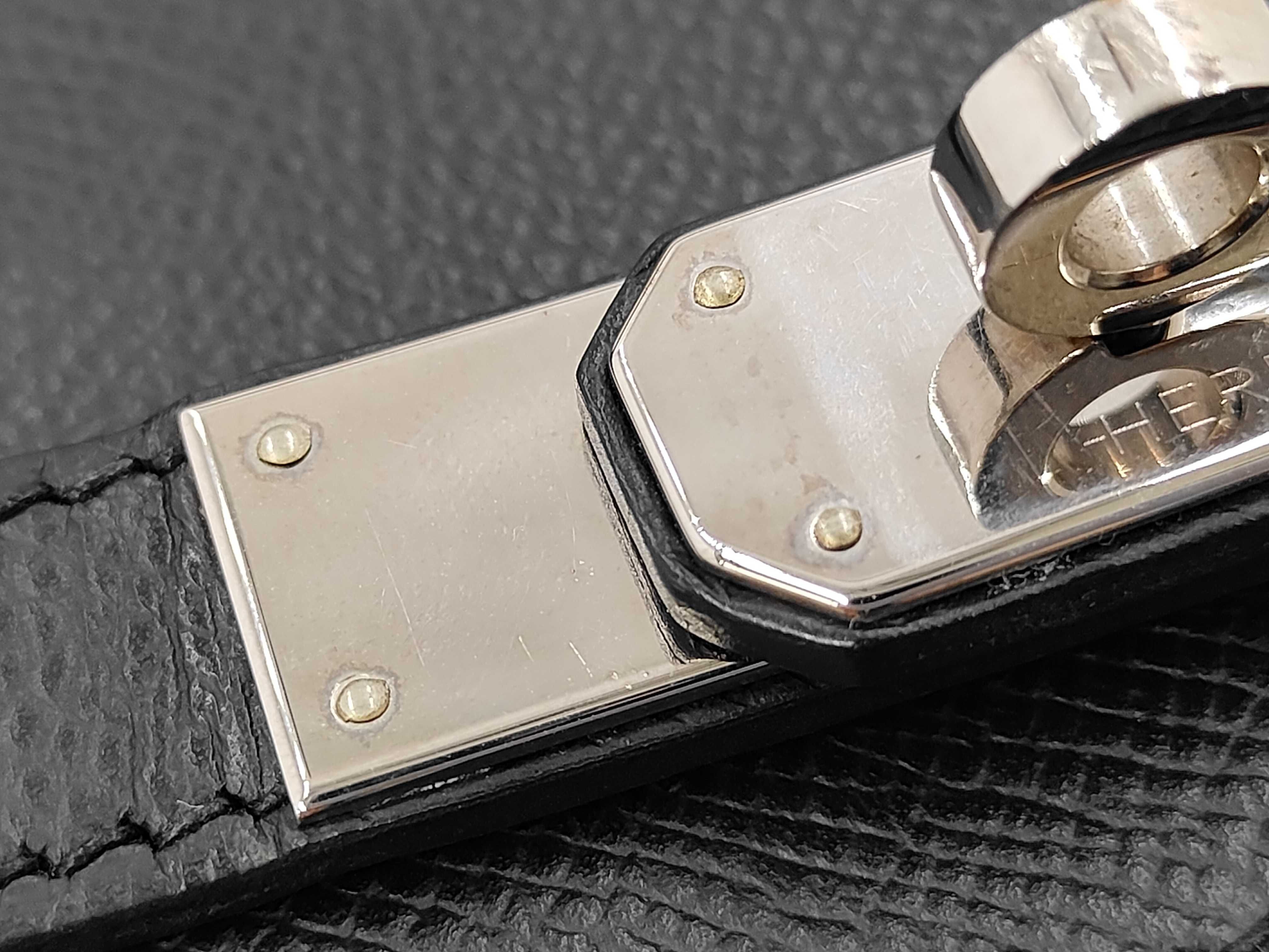 Birkin 30 C stamp Epsom leather Noir silver hardware handbag — view 8