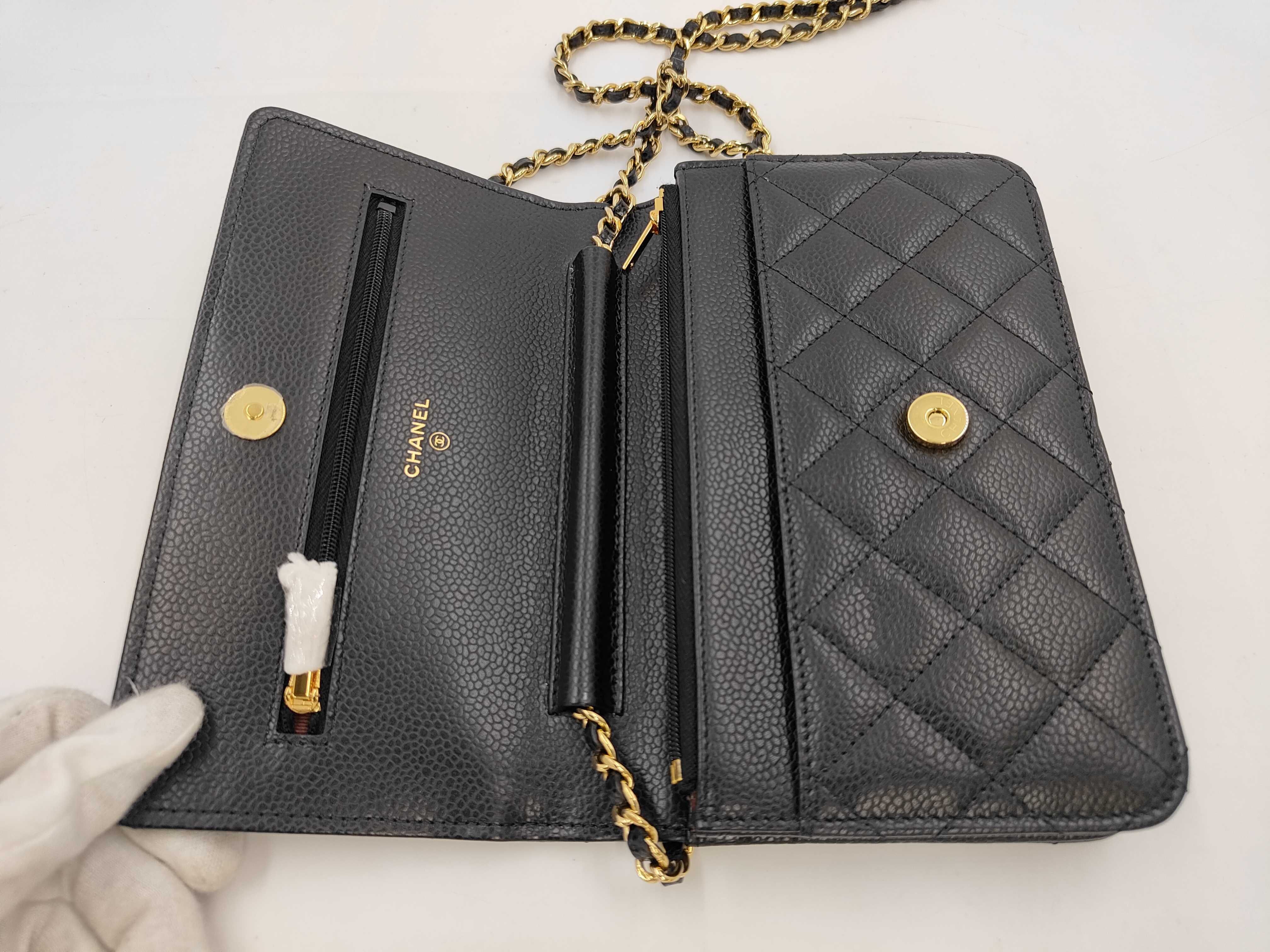 Caviar skin chain wallet shoulder bag — view 7