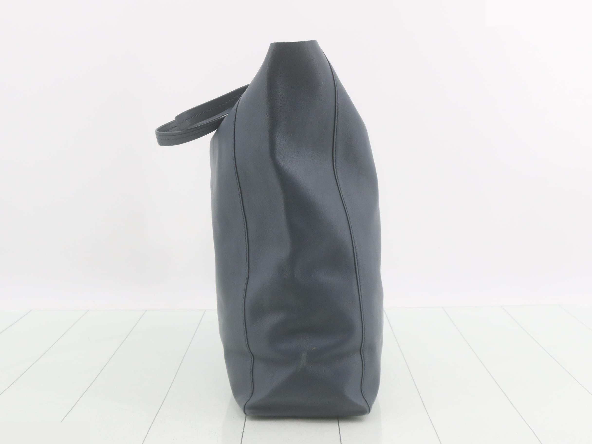 Leather Vertical Cabas Tote Bag — view 4