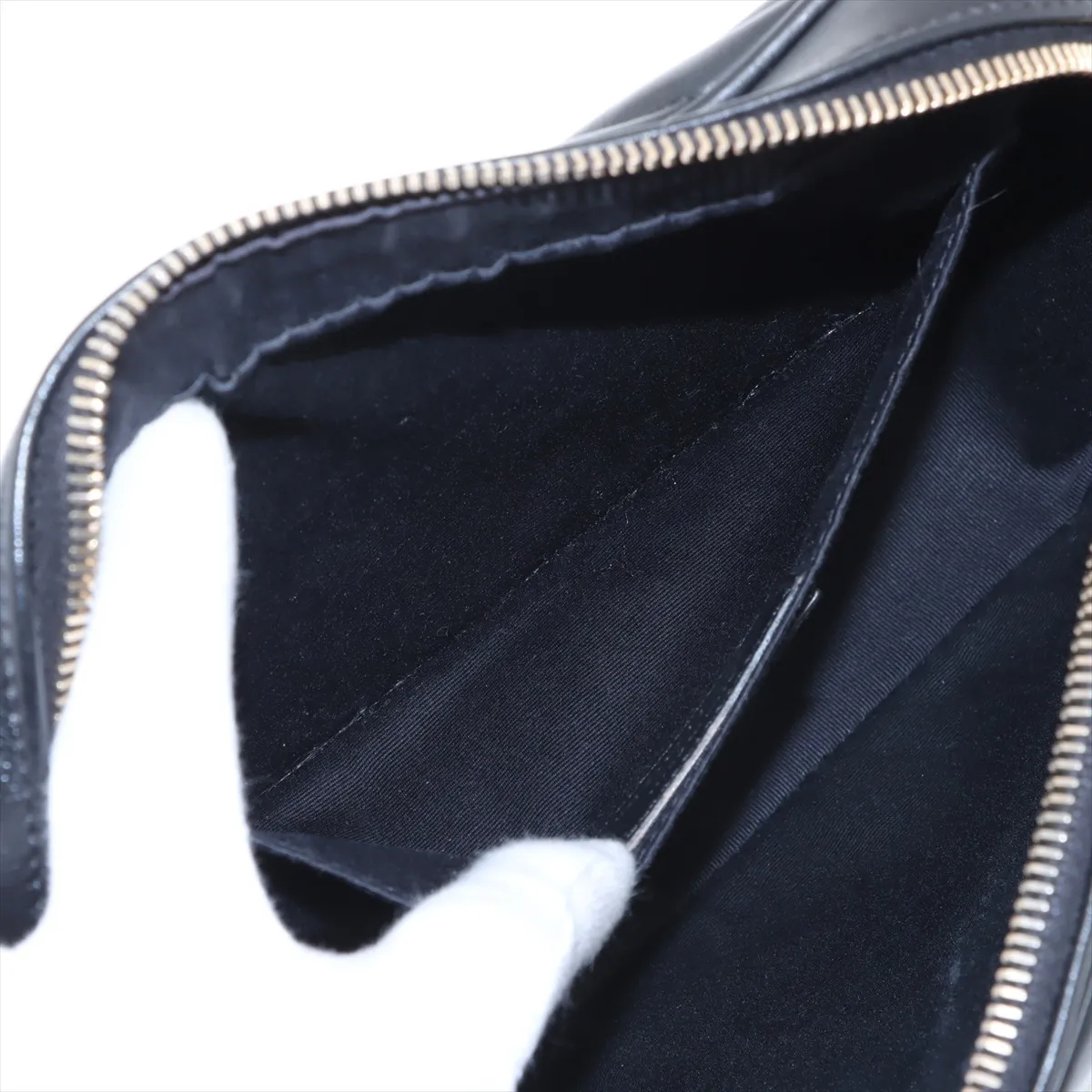 Lou Camera Leather Shoulder Bag Black 612544 — view 7
