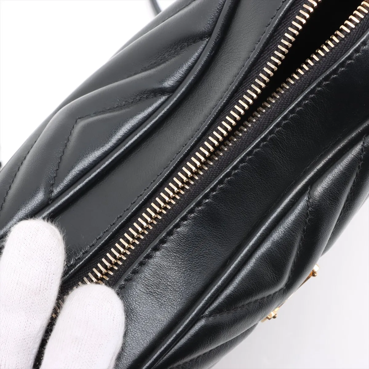 Lou Camera Leather Shoulder Bag Black 612544 — view 10