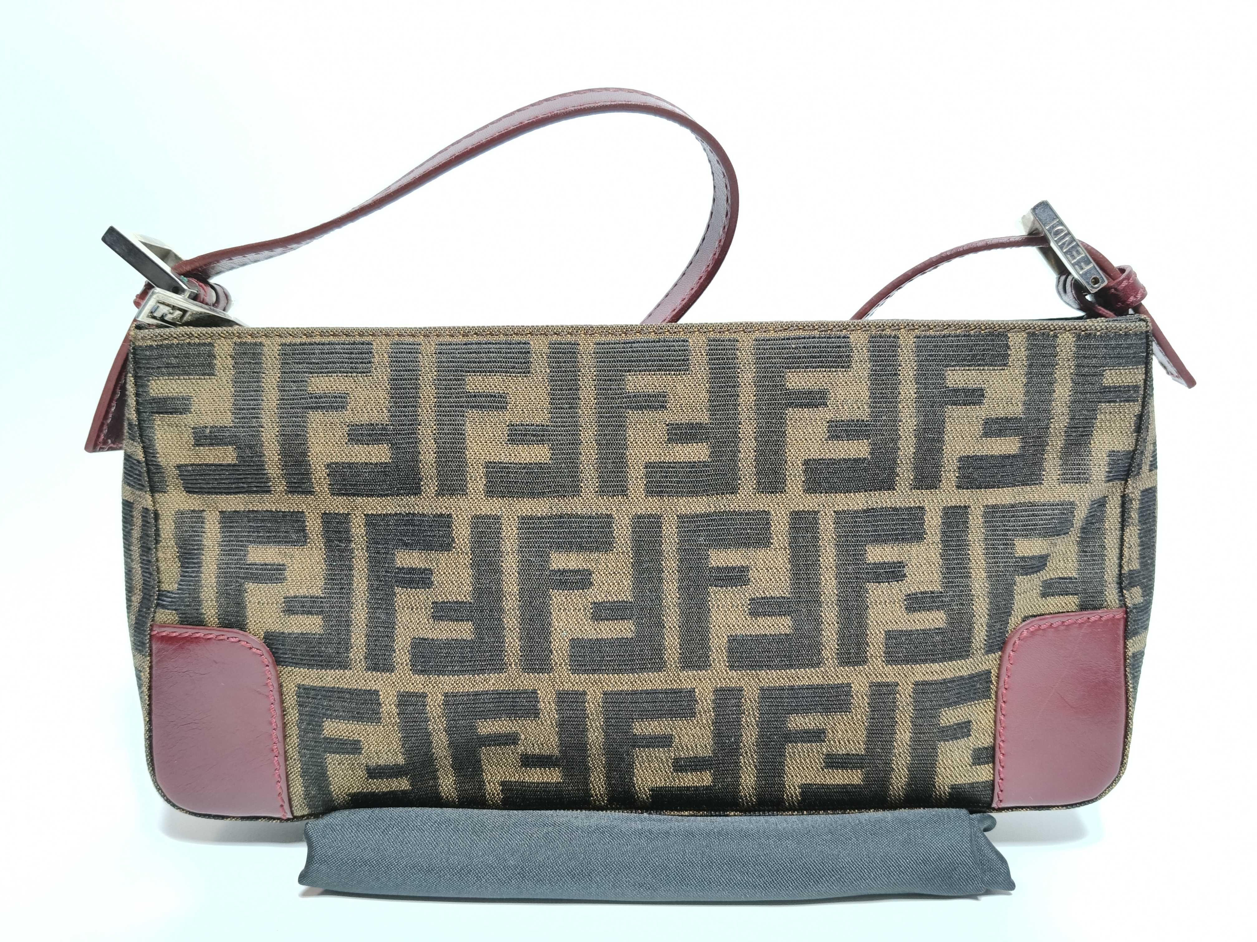 Zucca Pouch Canvas Leather Handbag