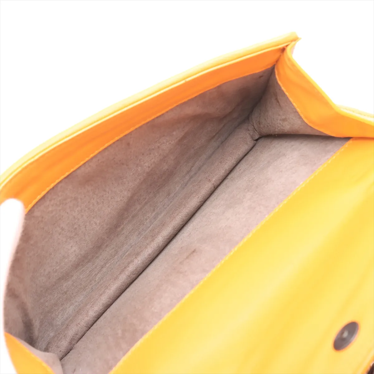 Intrecciato Leather Chain Shoulder Bag Yellow — view 6