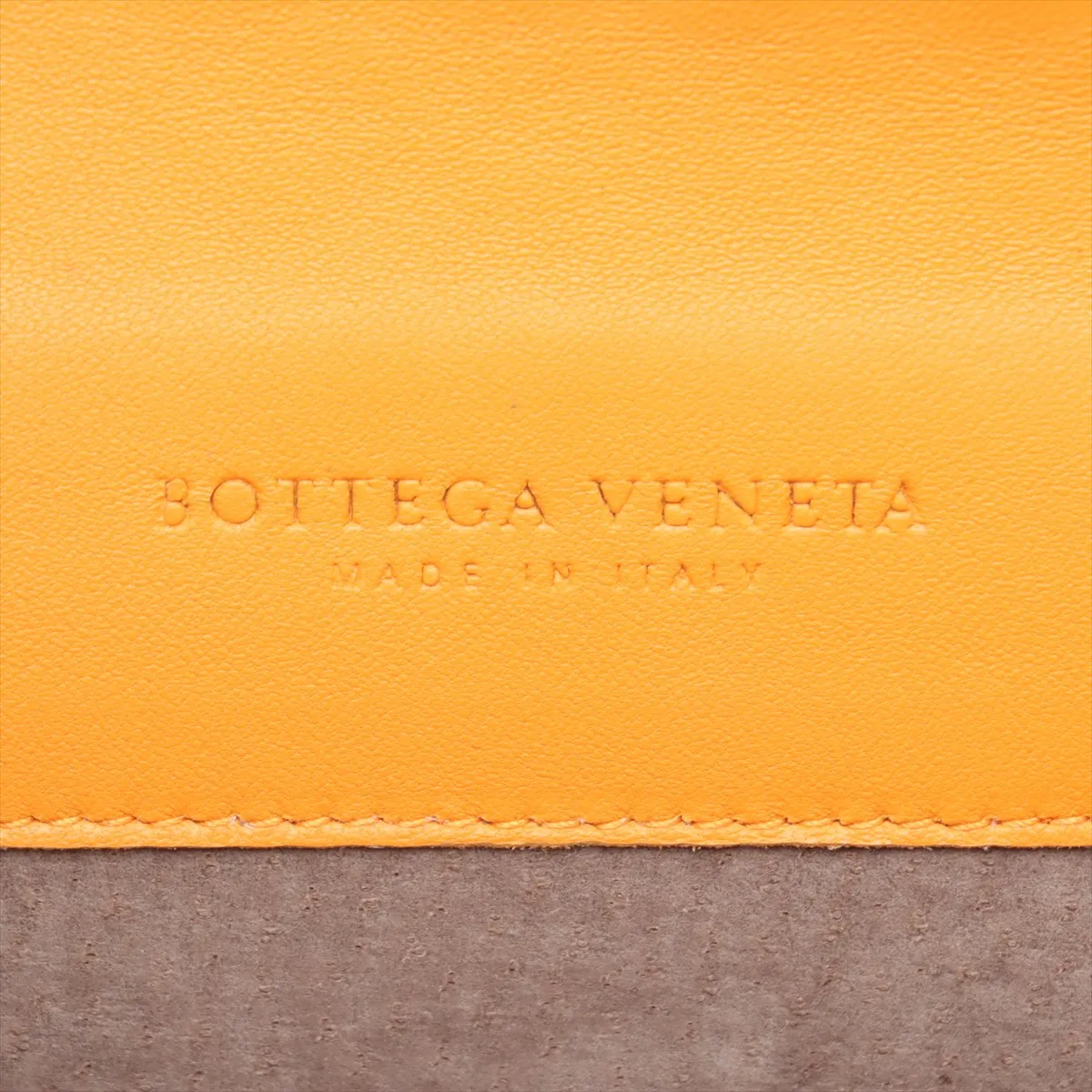Intrecciato Leather Chain Shoulder Bag Yellow — view 8