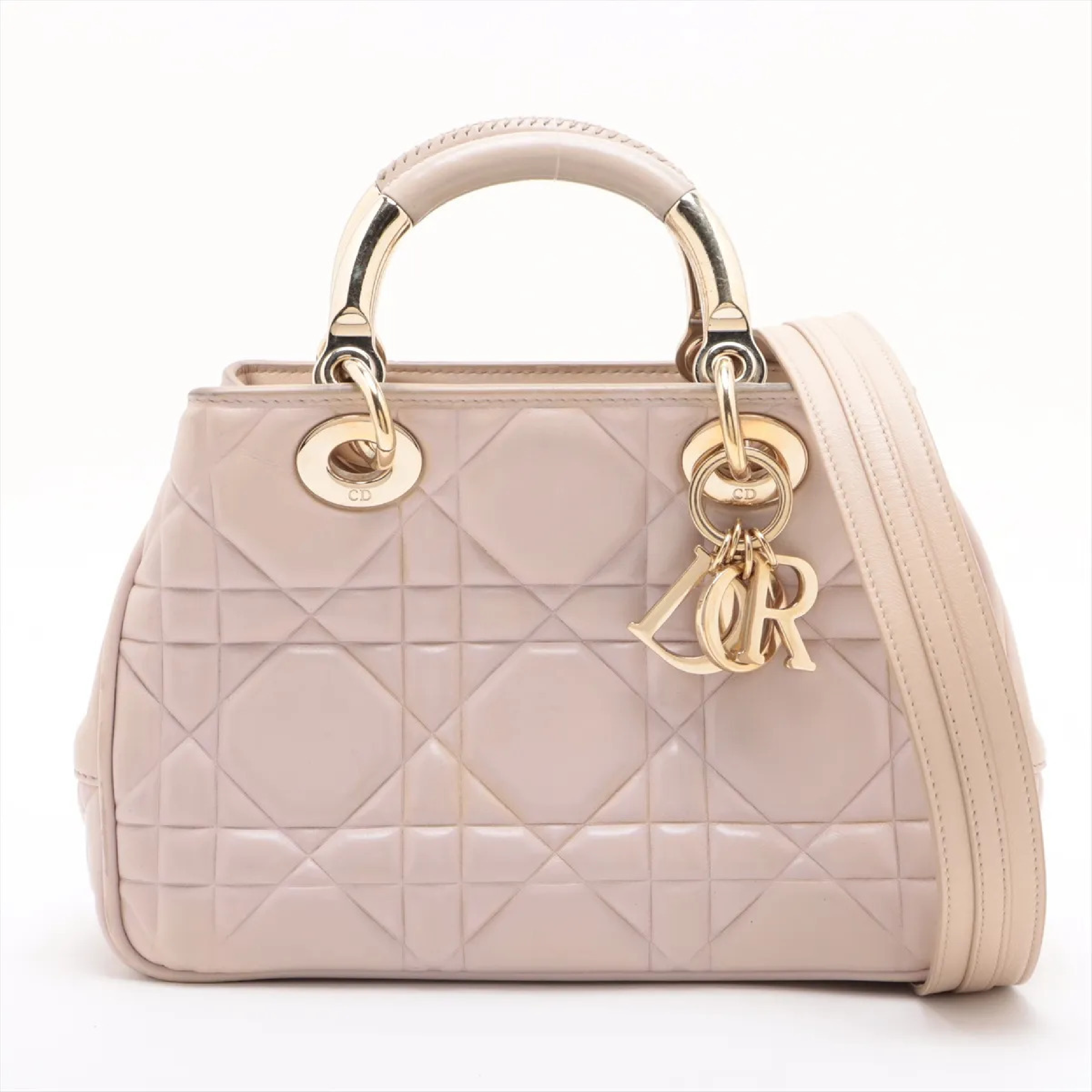 Macro Cannage Lady 95.22 Leather 2-Way Handbag