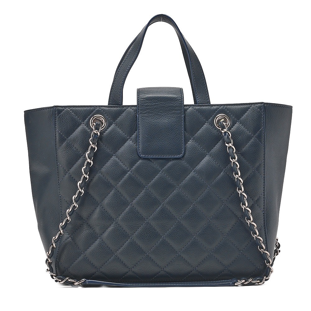 Caviar Skin Matelassé Half Coco 2-Way Chain Shoulder Bag — view 2