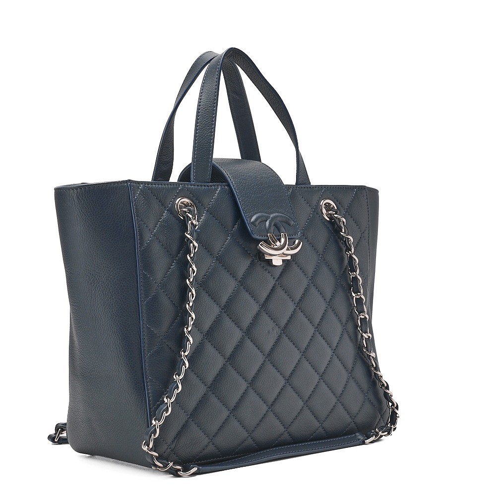 Caviar Skin Matelassé Half Coco 2-Way Chain Shoulder Bag — view 3