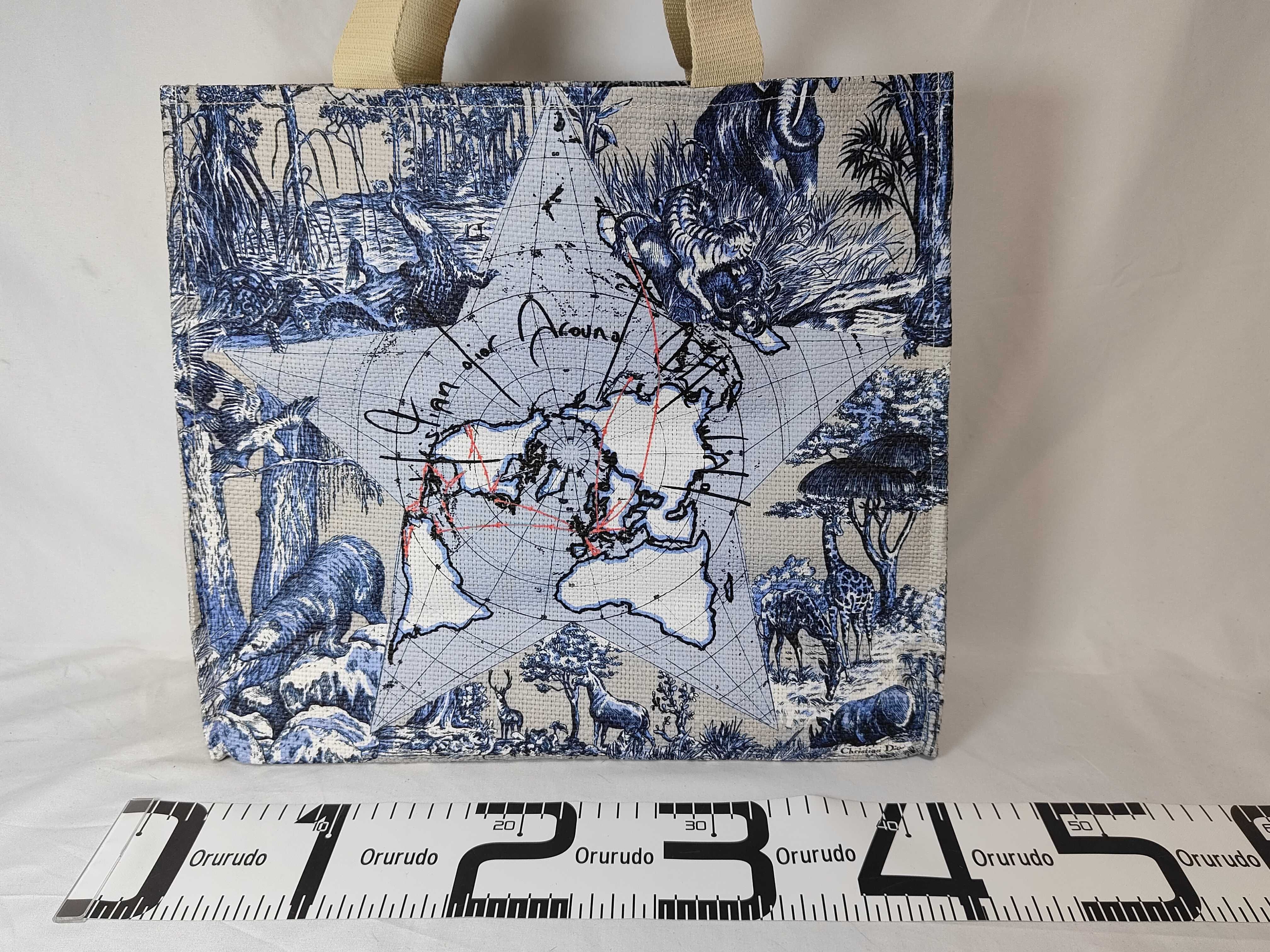 map print novelty tote bag — view 2