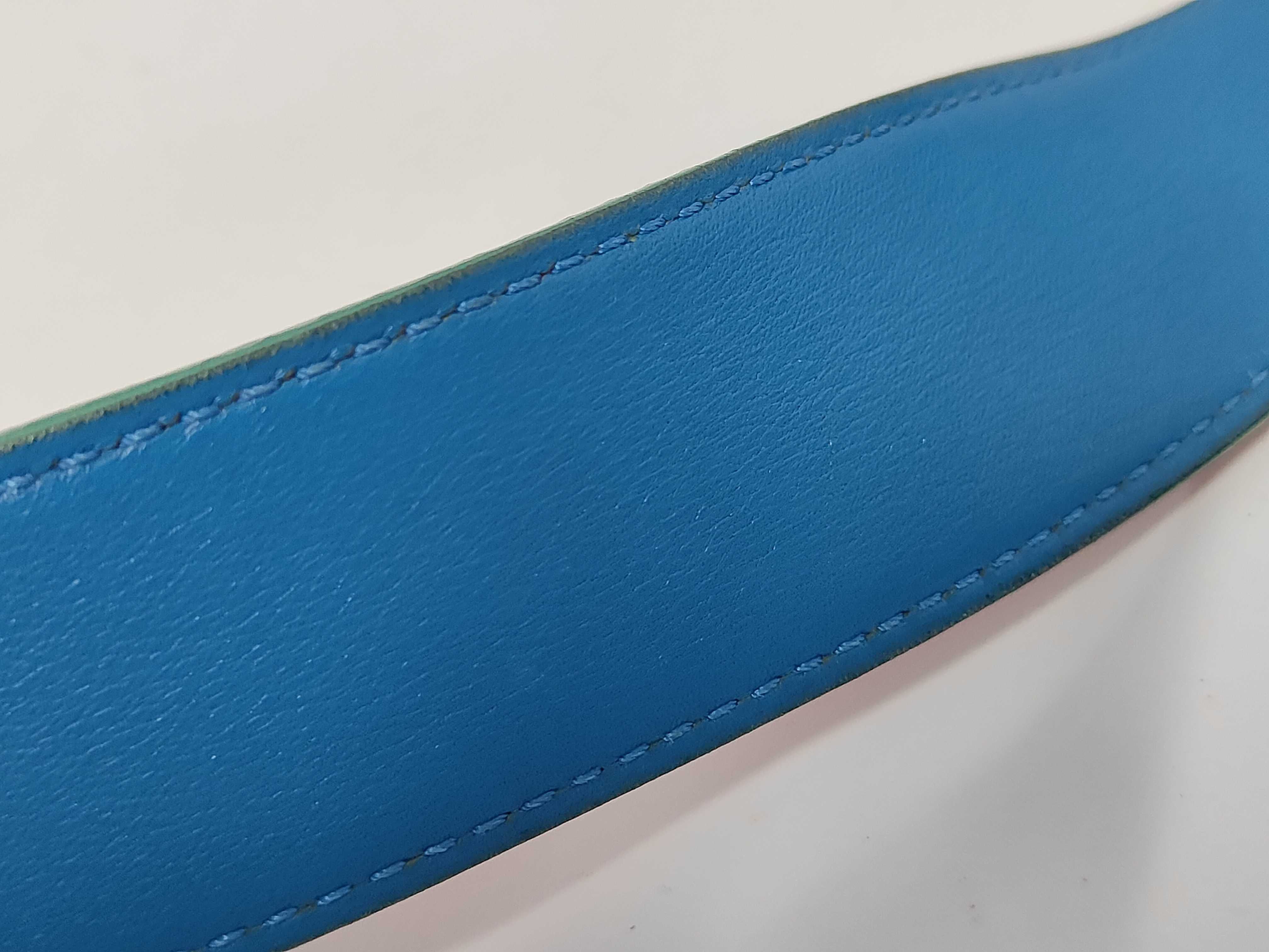 Medium Peekaboo Teal Calfskin Leather Bag with Gold Hardware — view 6