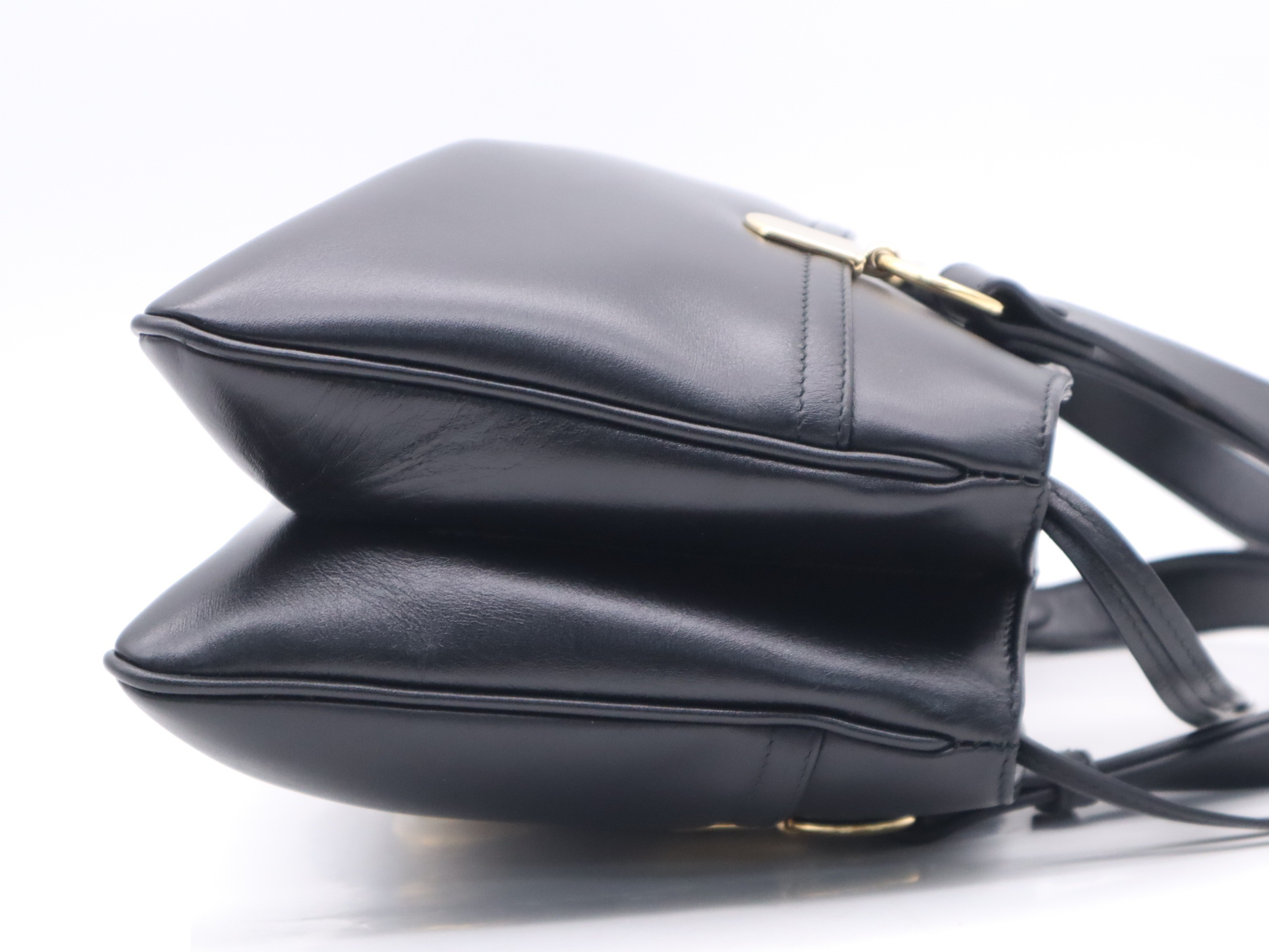 Leather GG Marmont Ally handbag, black, gold hardware. — view 5